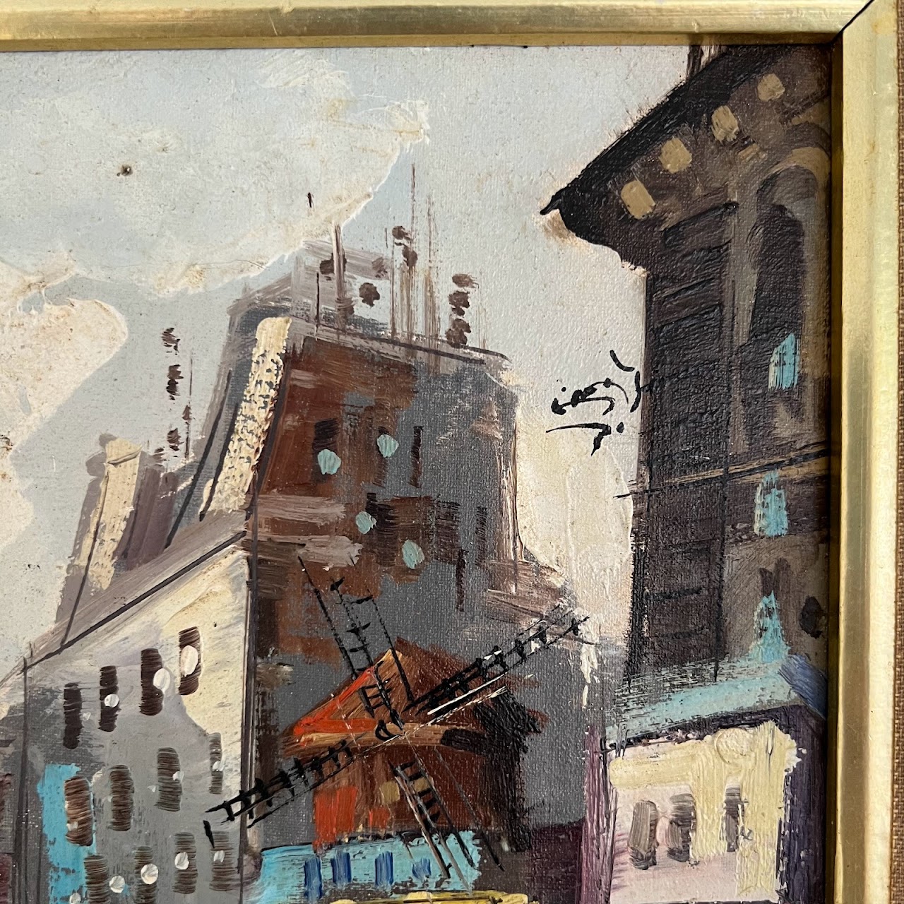 Antonio DeVity Signed Paris Street Scene Oil Painting