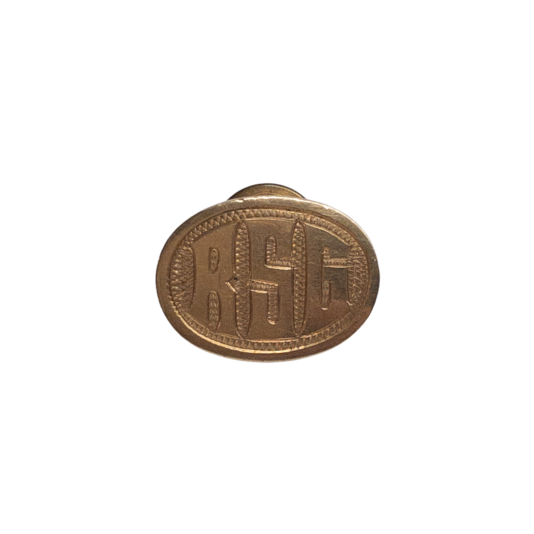 14K Gold Monogrammed Tie Pin