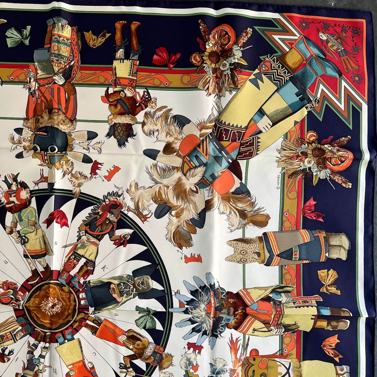 Hermès Silk Kachinas Scarf