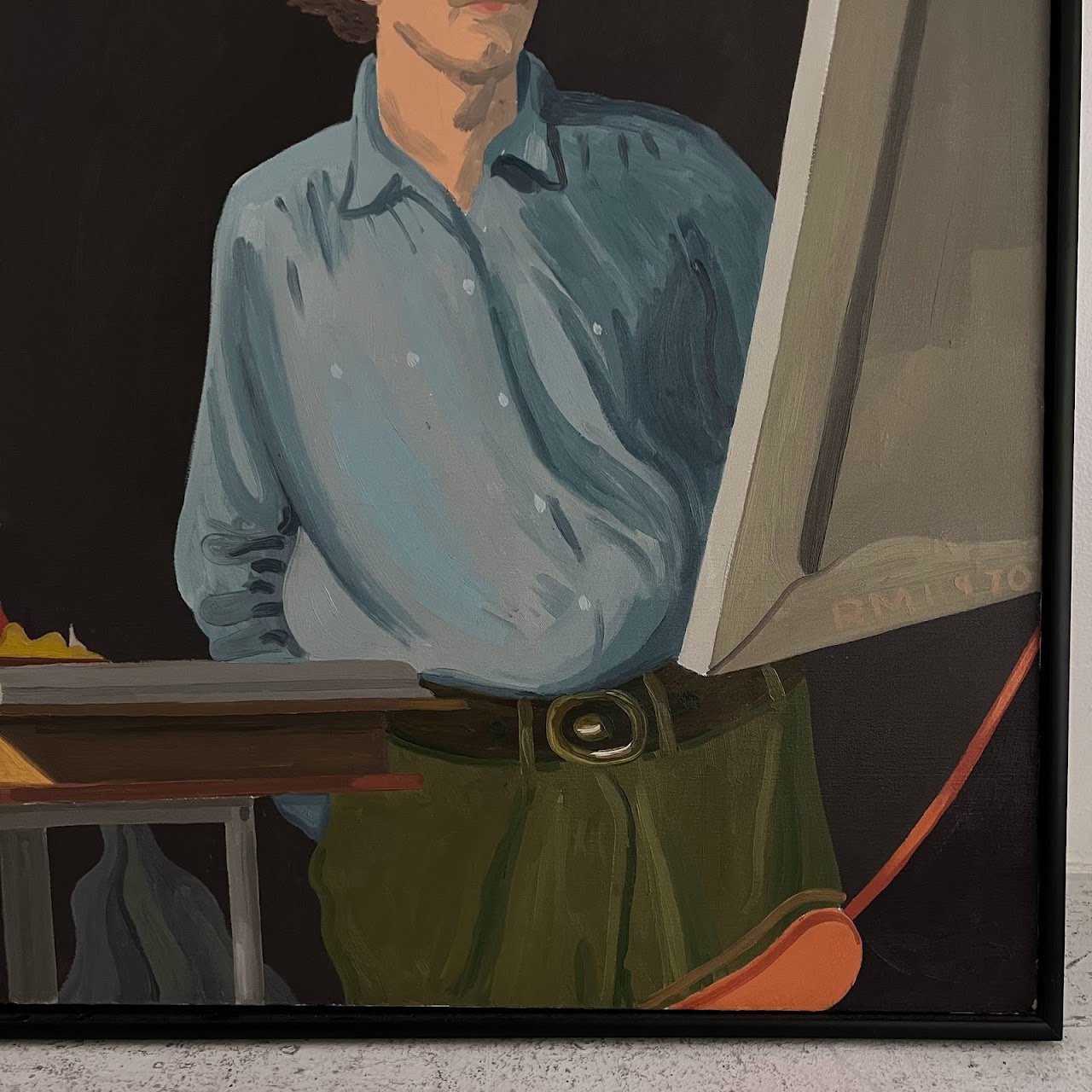 Self Portrait of the Artist Signed Oil Painting, 1970