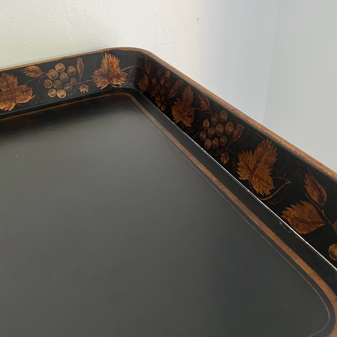 Lacquer & Gilt Decorated Faux Bamboo Tray Table