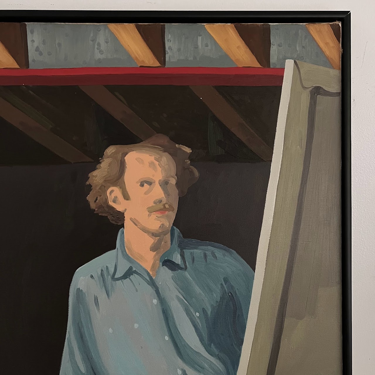 Self Portrait of the Artist Signed Oil Painting, 1970