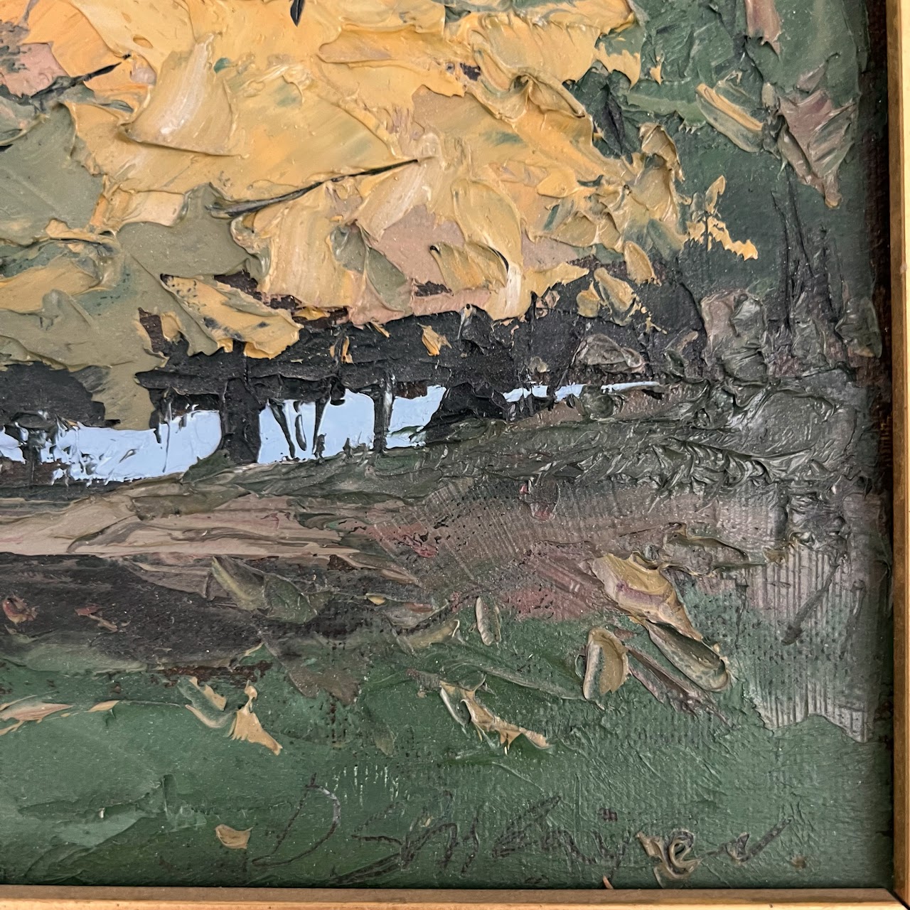 Mahopac Landscape Signed Oil Painting