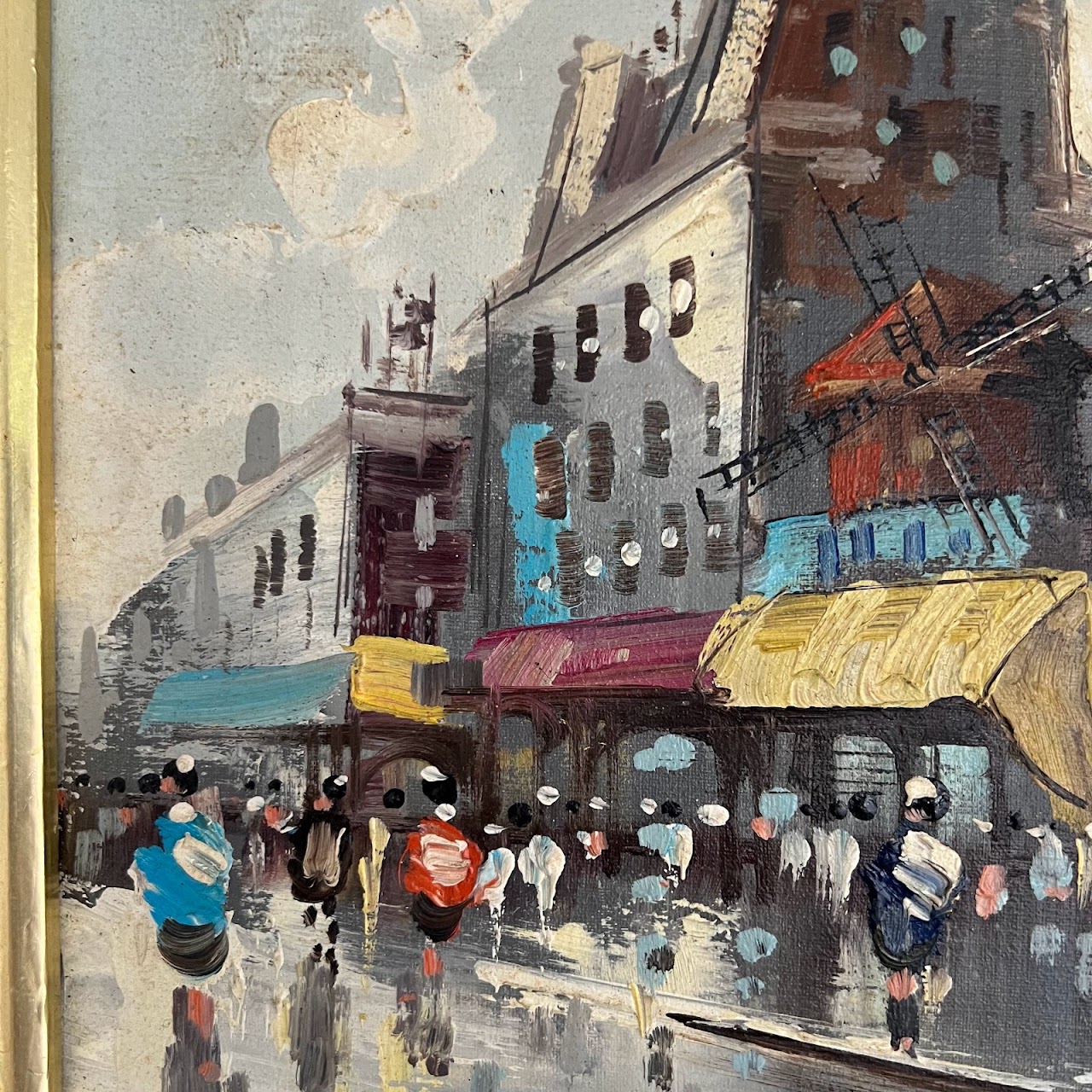 Antonio DeVity Signed Paris Street Scene Oil Painting