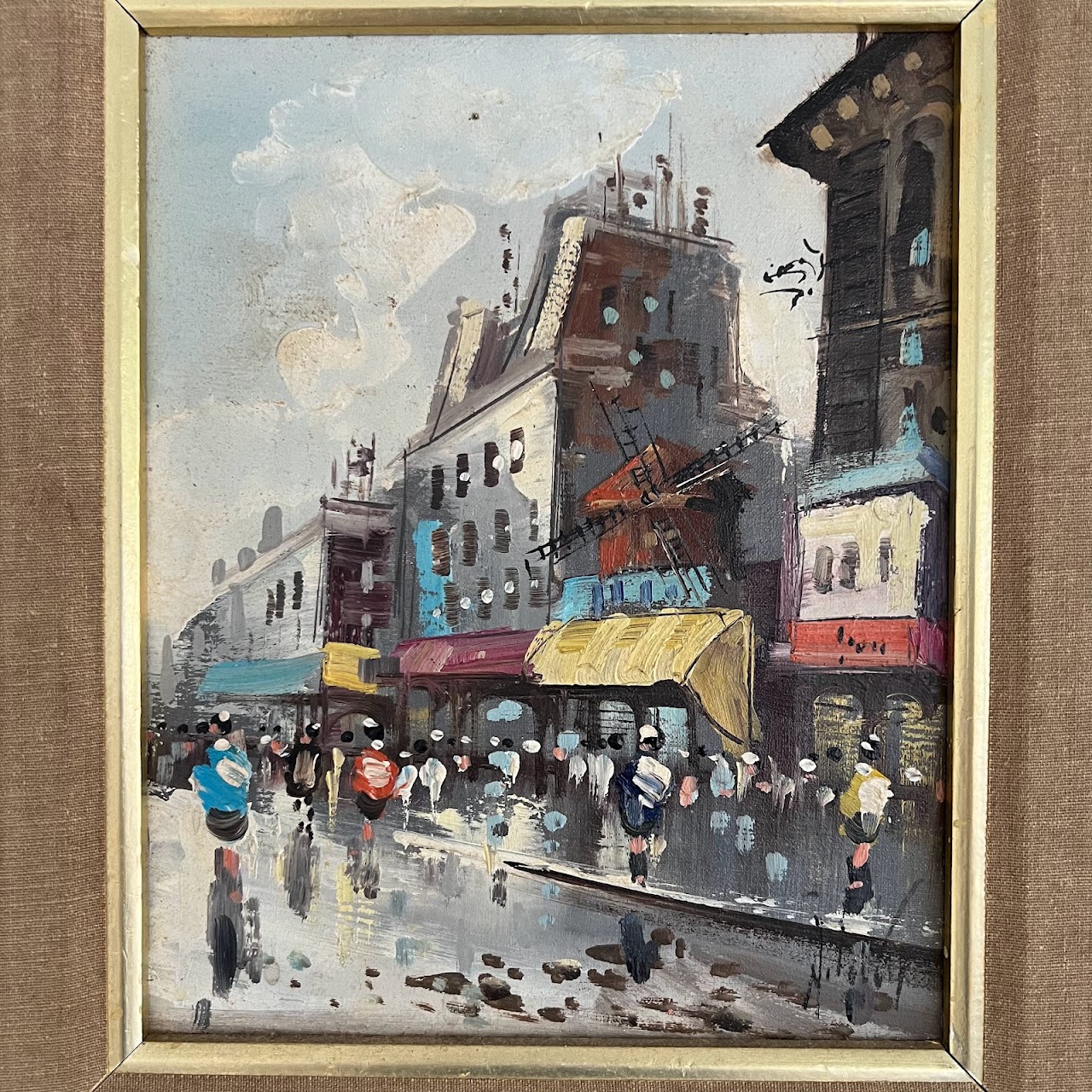 Antonio DeVity Signed Paris Street Scene Oil Painting