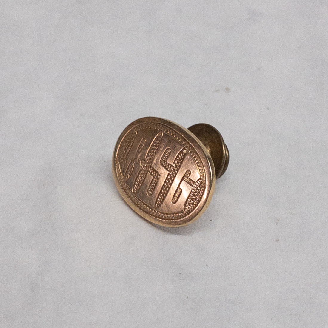 14K Gold Monogrammed Tie Pin