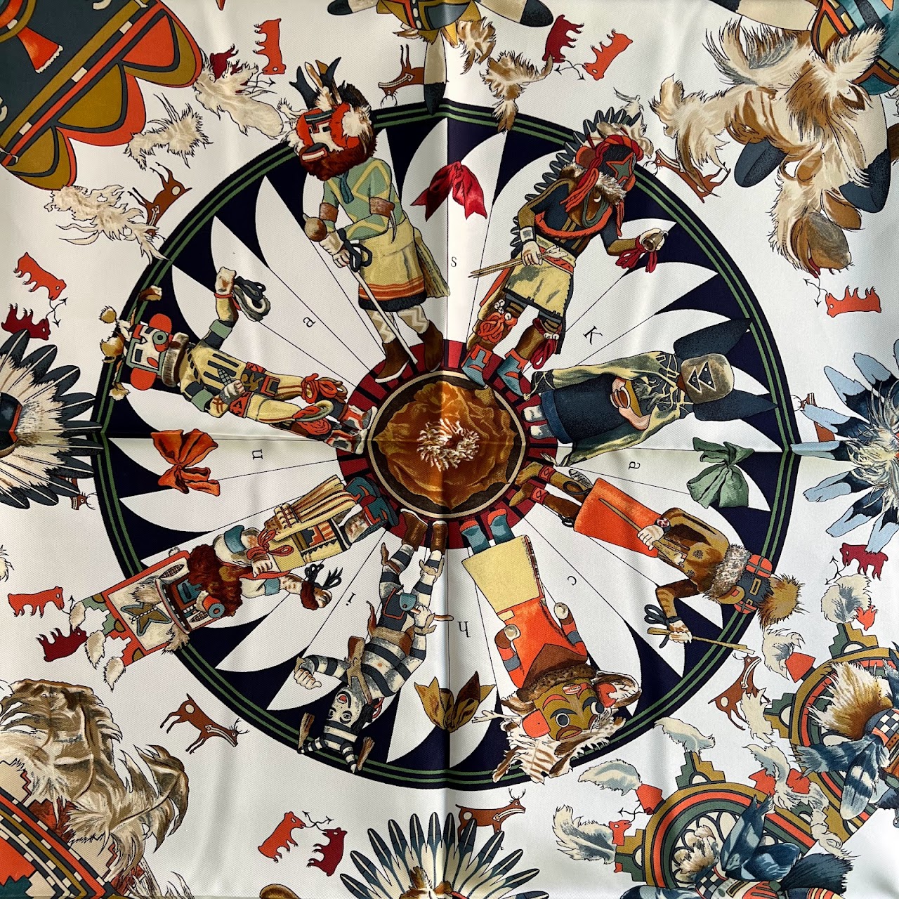 Hermès Silk Kachinas Scarf