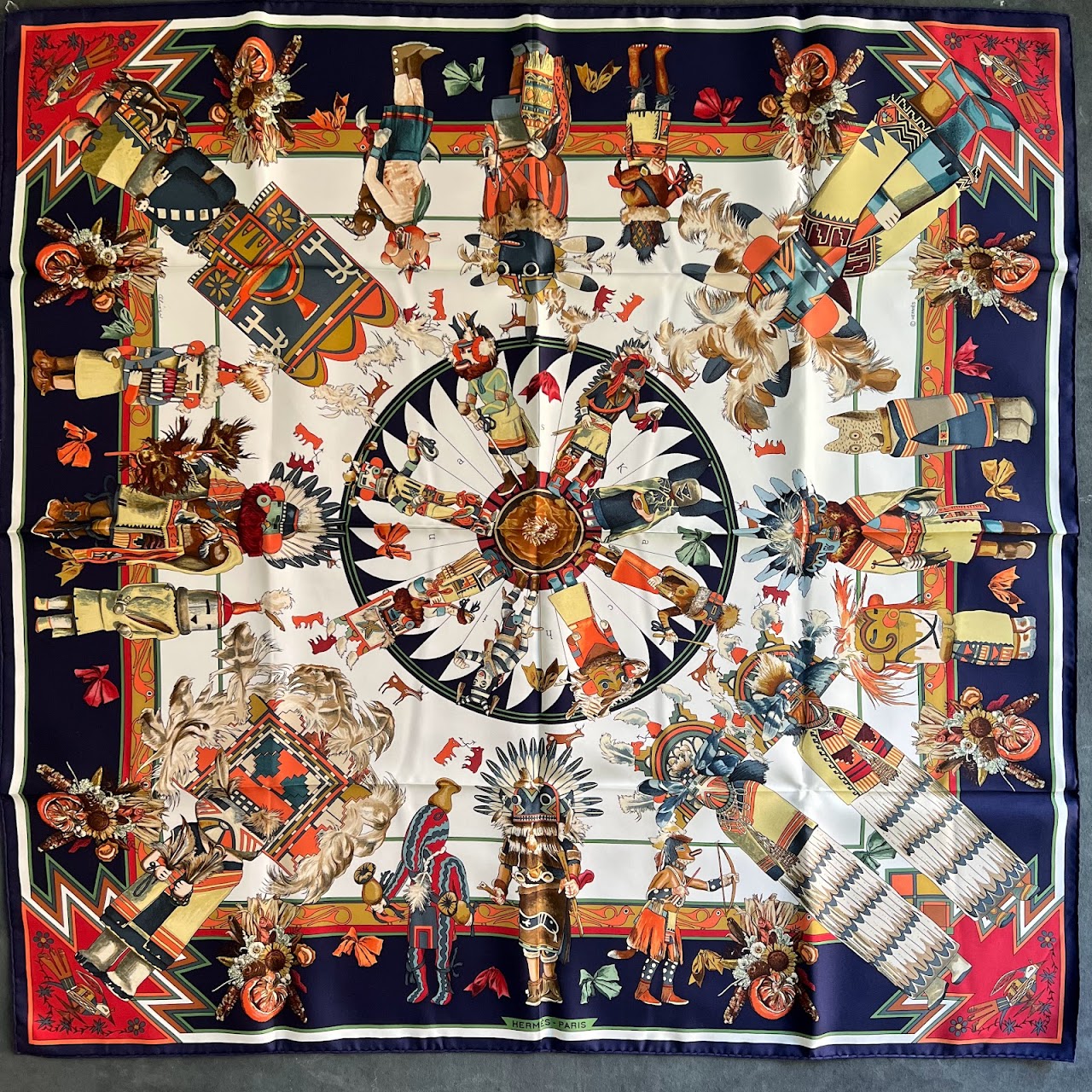 Hermès Silk Kachinas Scarf