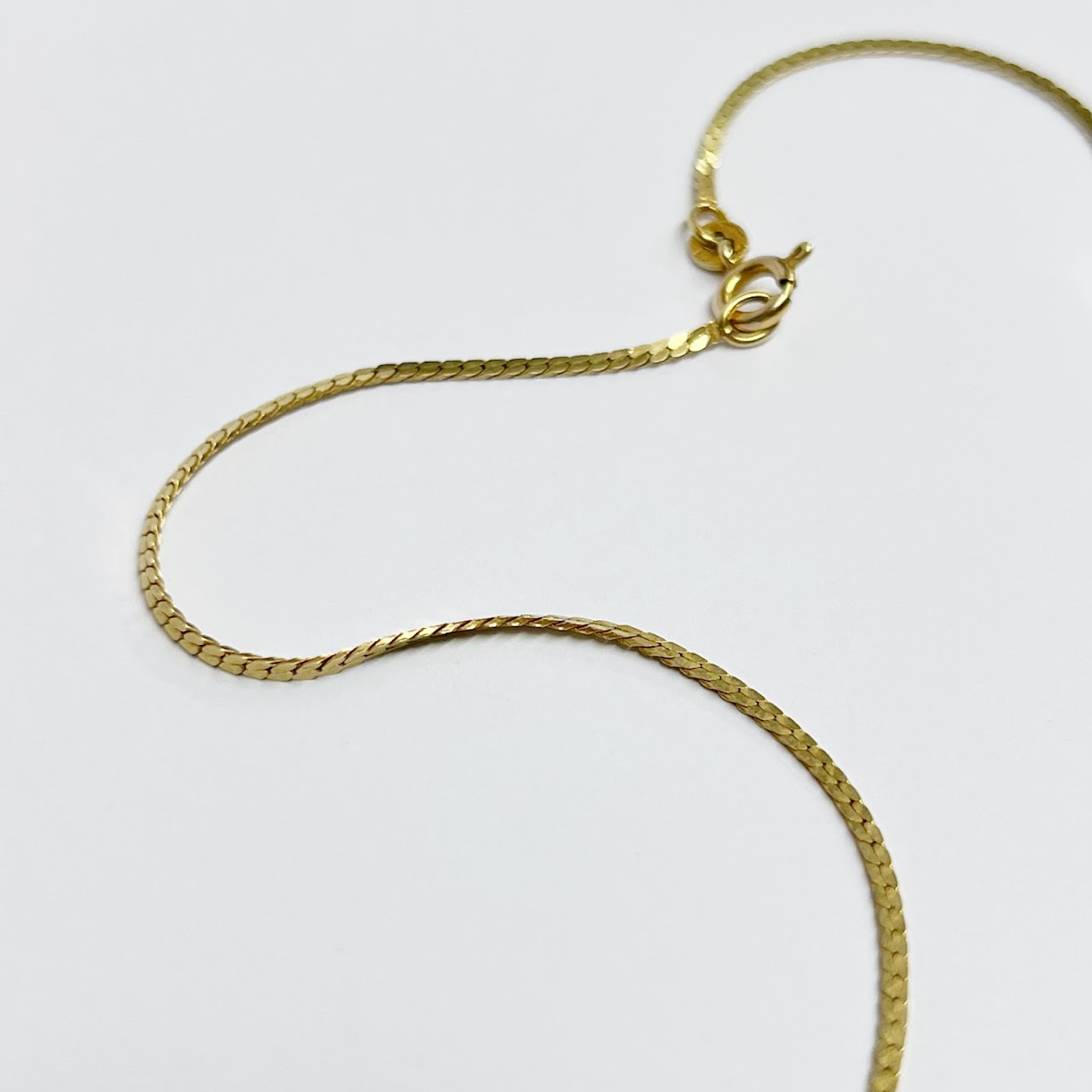 14K Gold Herringbone Chain