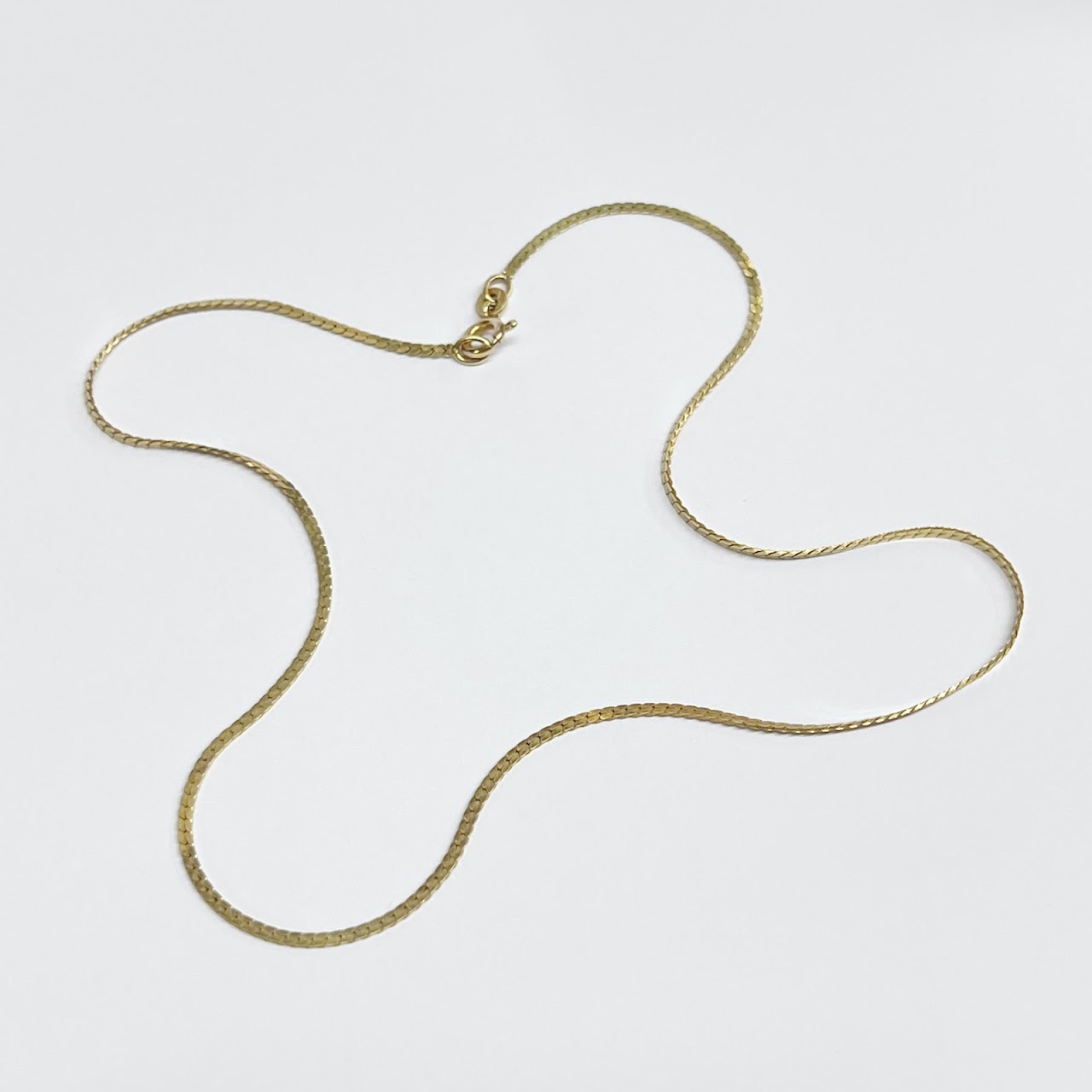 14K Gold Herringbone Chain