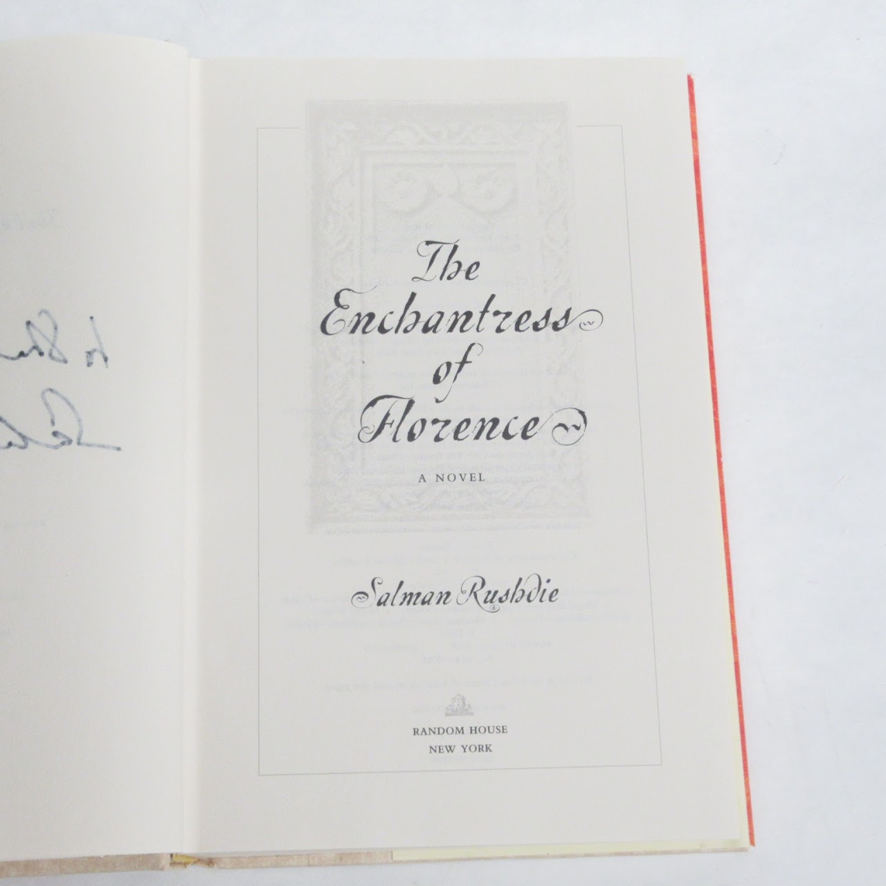 Signed Salman Rushdie "The Enchantress Of Florence" Book