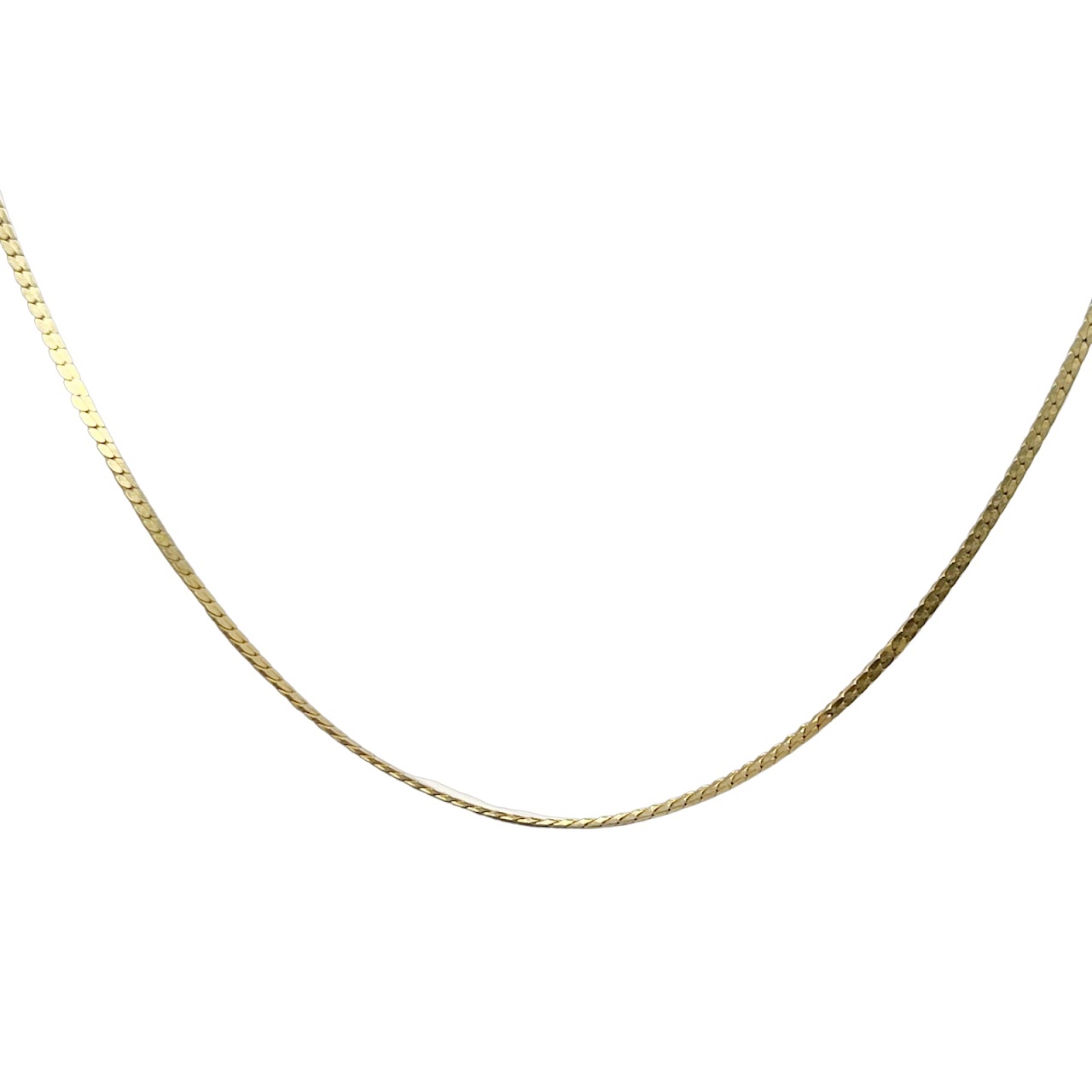 14K Gold Herringbone Chain