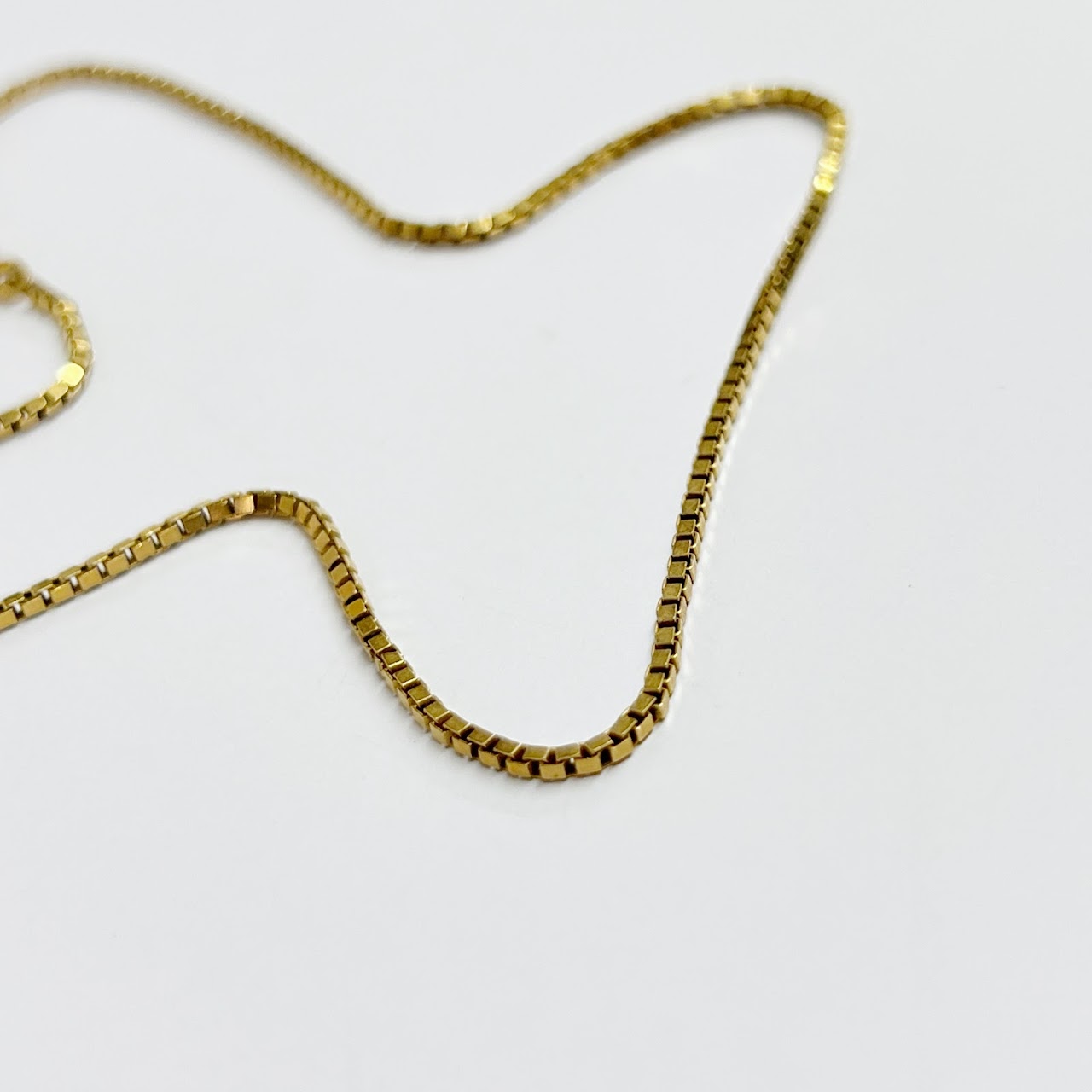 18K Gold Box Link Chain