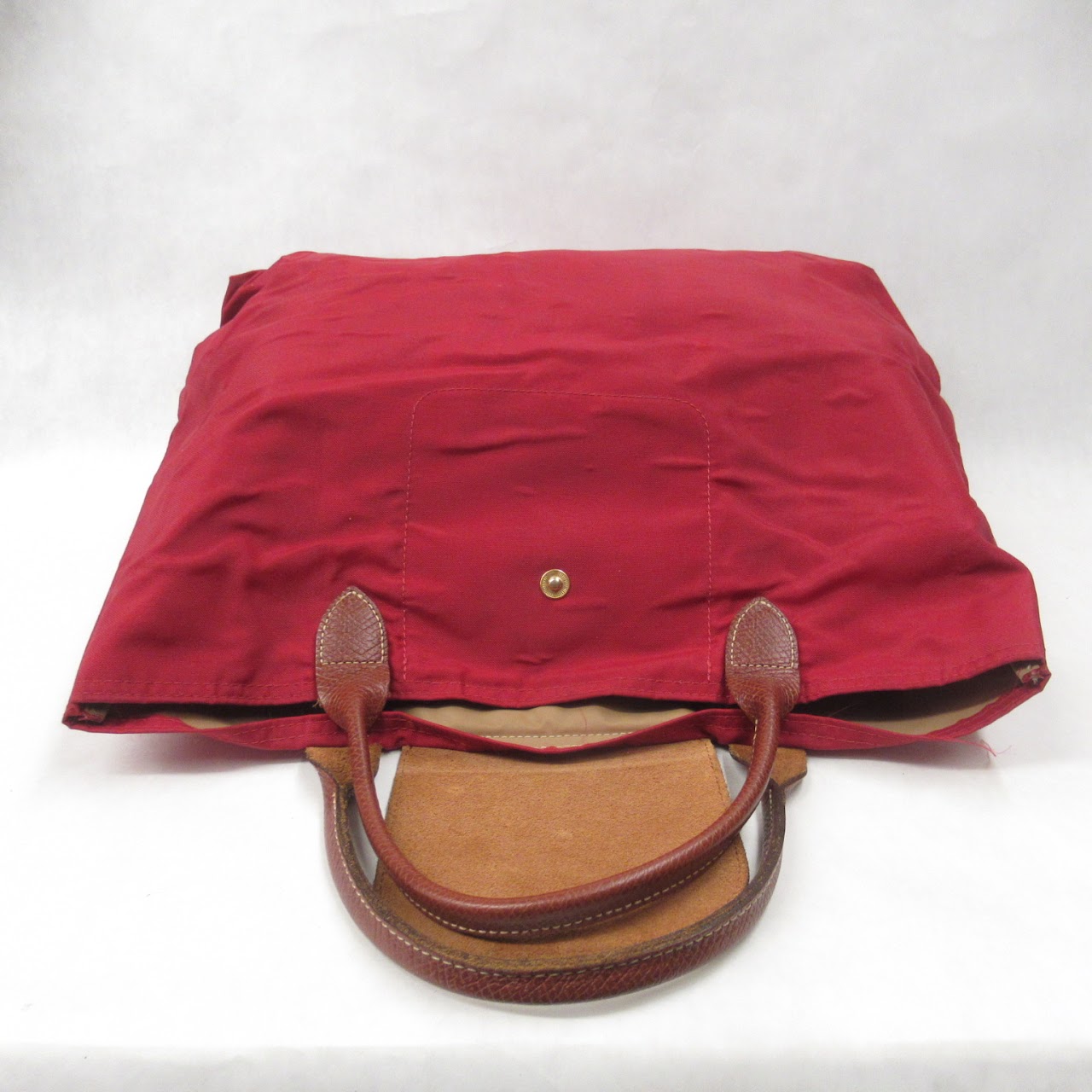 Longchamp Red Nylon Tote Bag