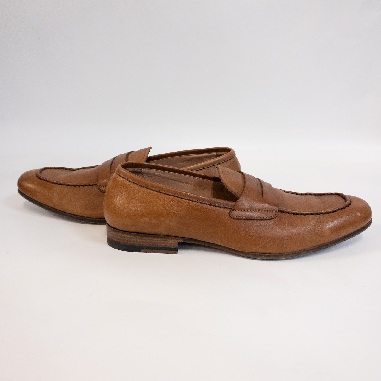 Salvatore Ferragamo Calf Skin Penny Loafers