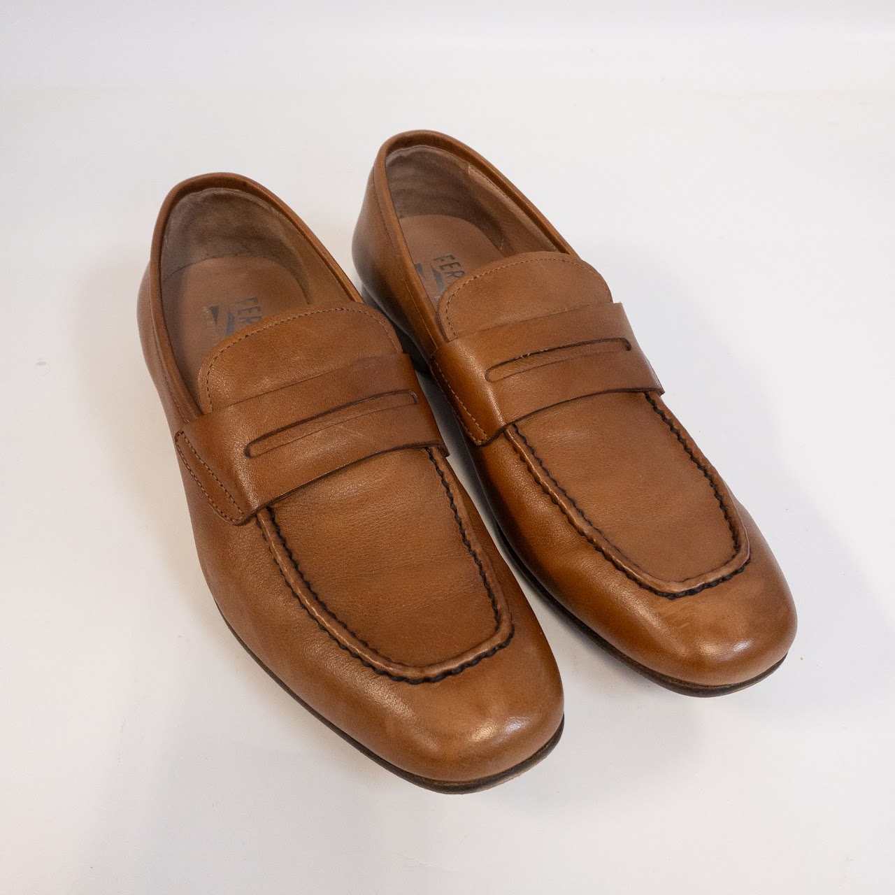 Salvatore Ferragamo Calf Skin Penny Loafers