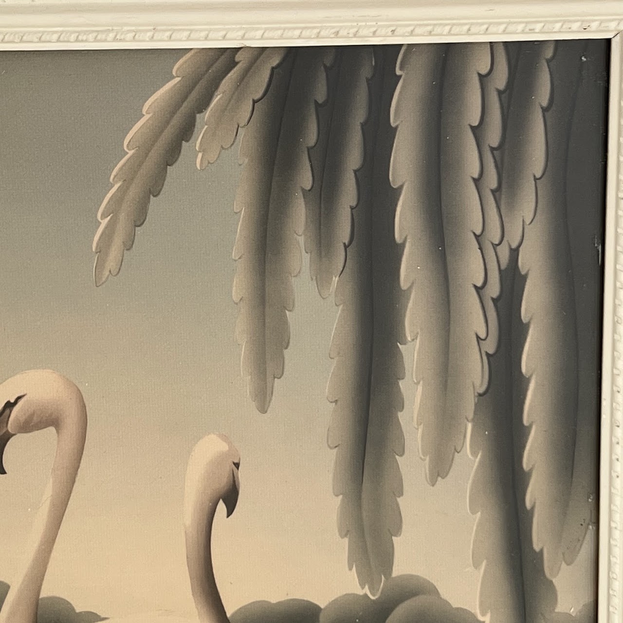 Mid-Century Turner Flamingos Airbrushed Print