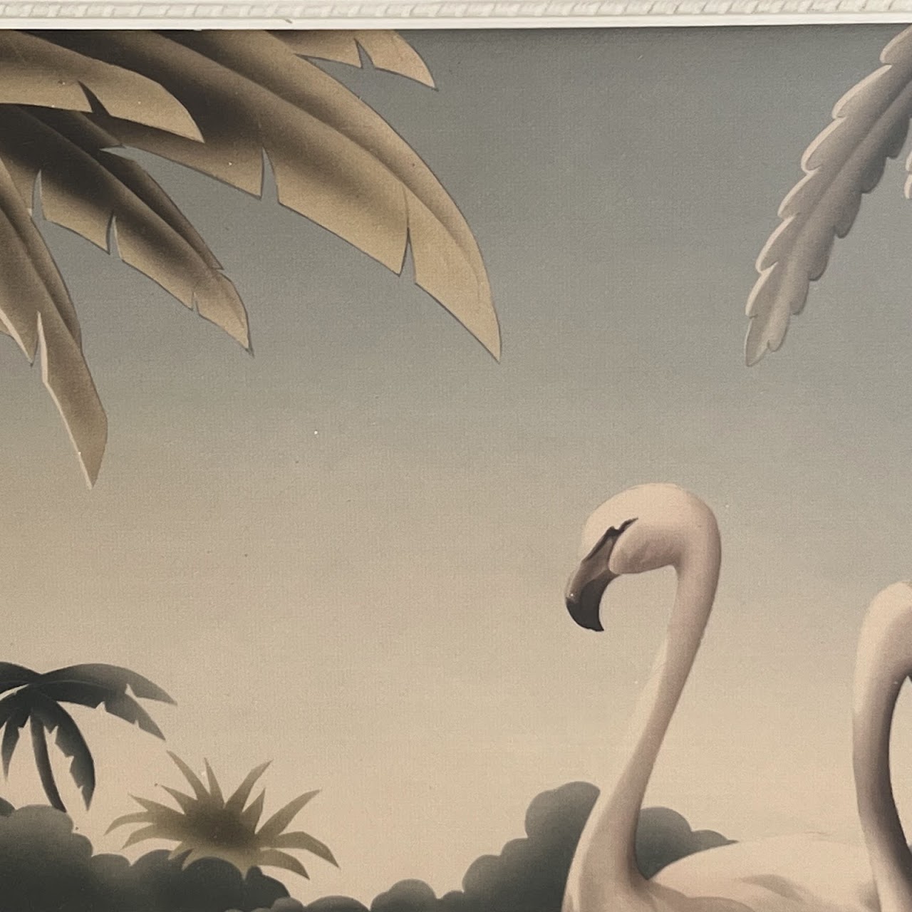 Mid-Century Turner Flamingos Airbrushed Print