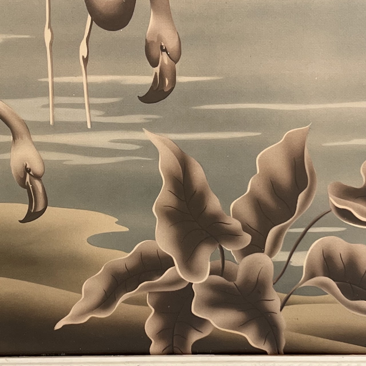 Mid-Century Turner Flamingos Airbrushed Print