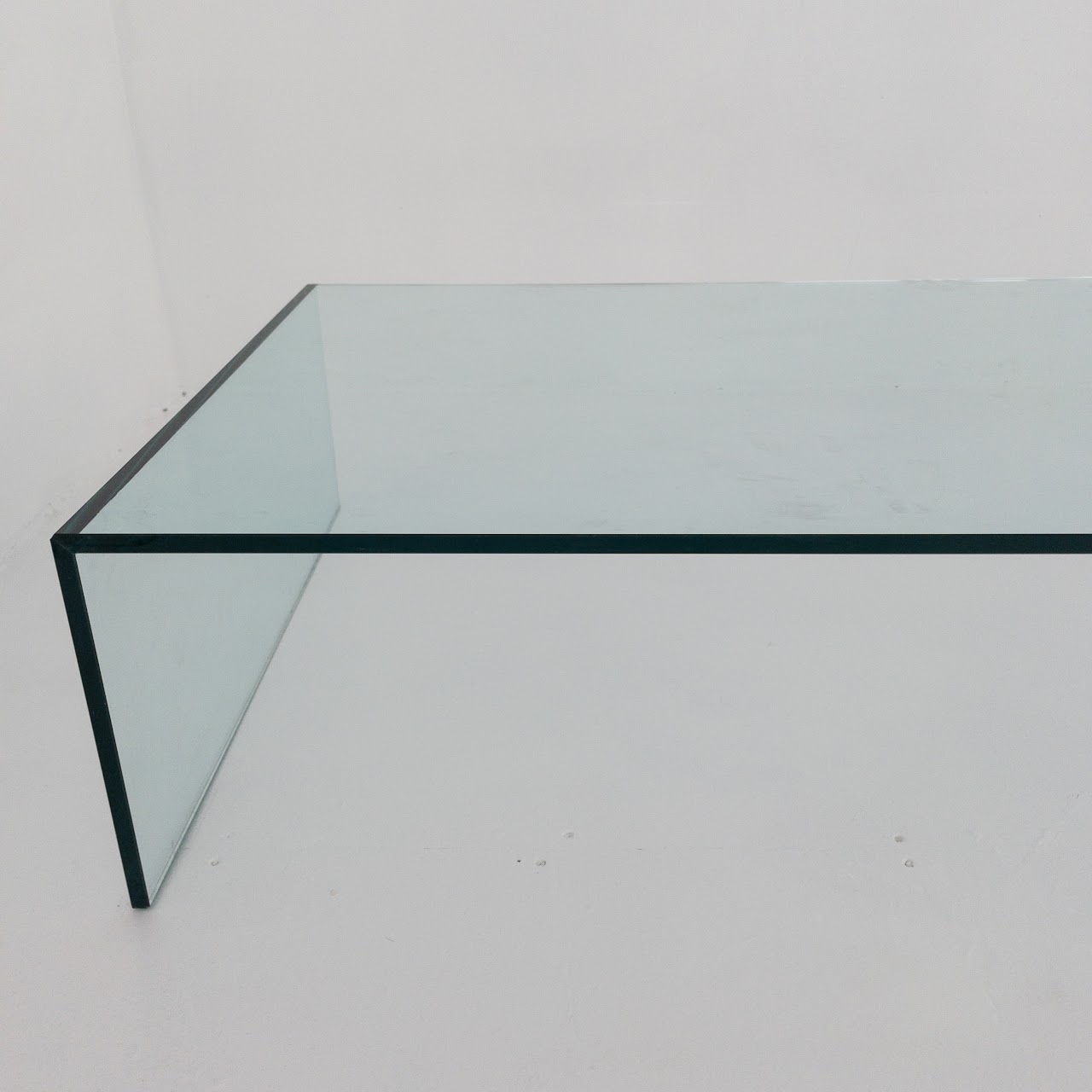 Low Plate Glass Waterfall Coffee Table