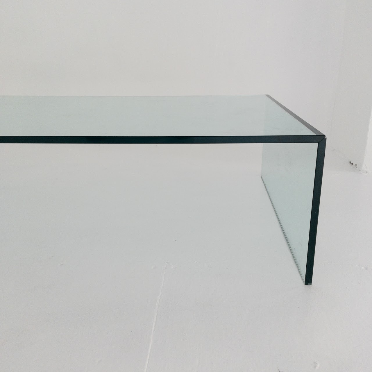 Low Plate Glass Waterfall Coffee Table