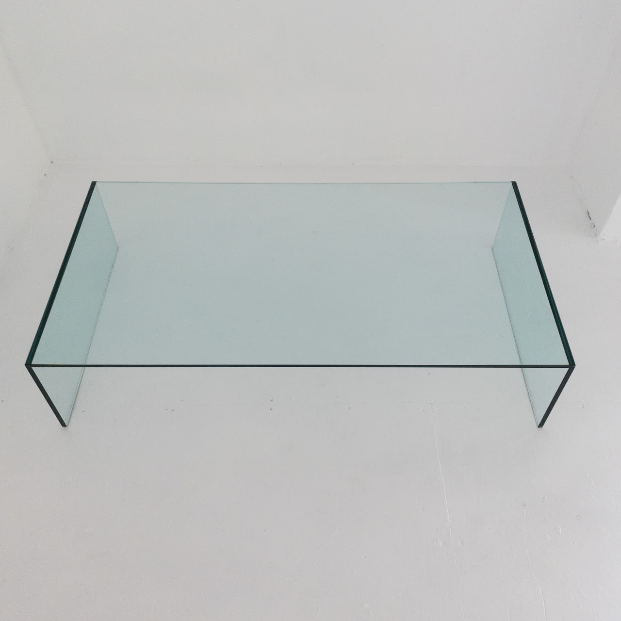 Low Plate Glass Waterfall Coffee Table