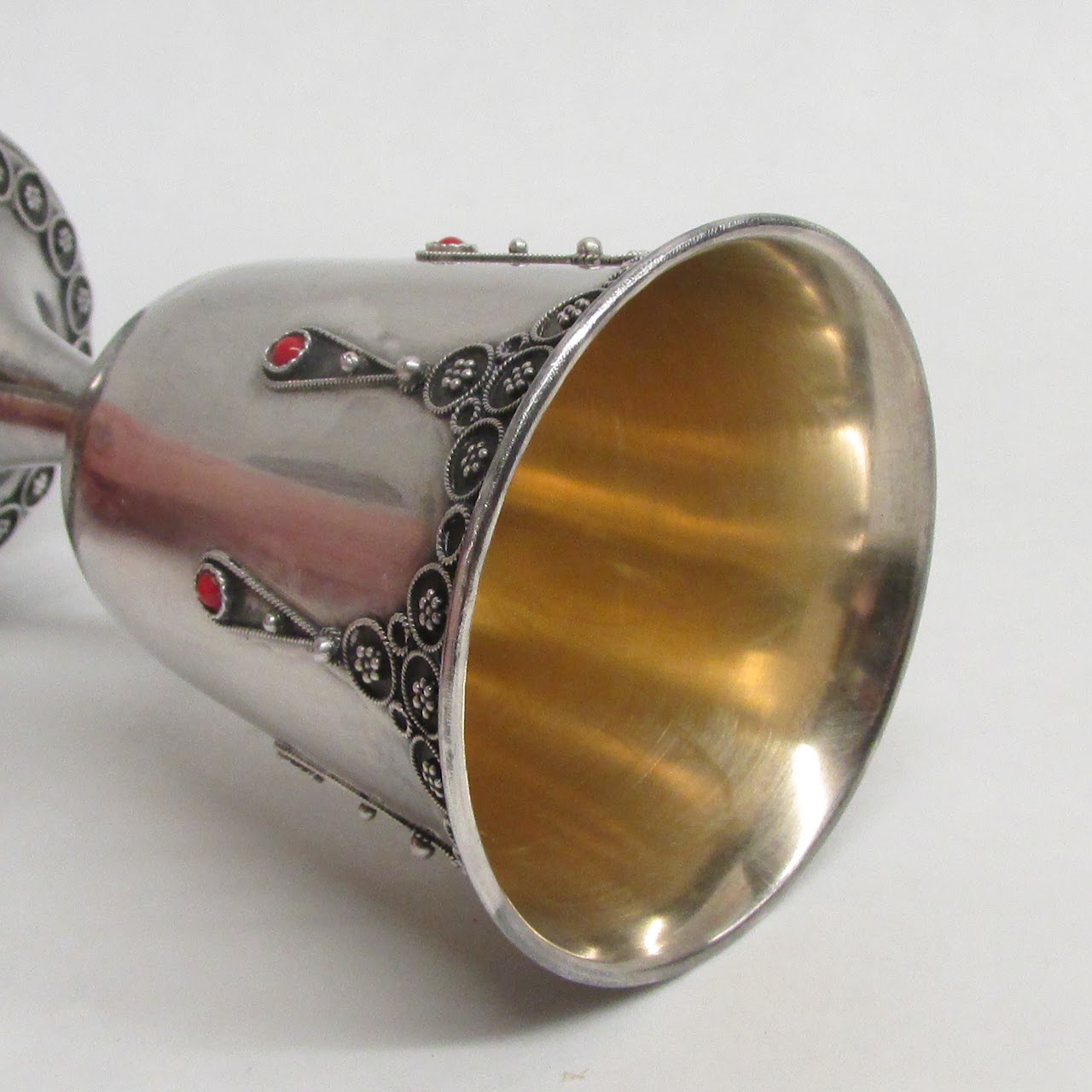 Sterling Silver Jeweled Goblet