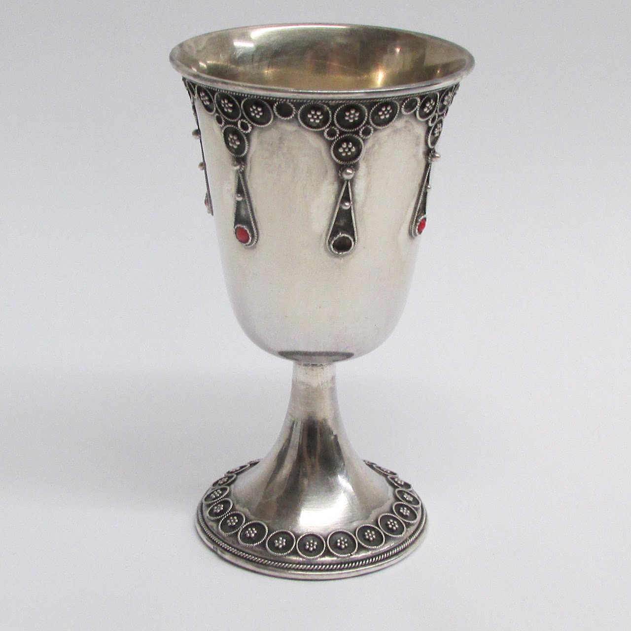 Sterling Silver Jeweled Goblet