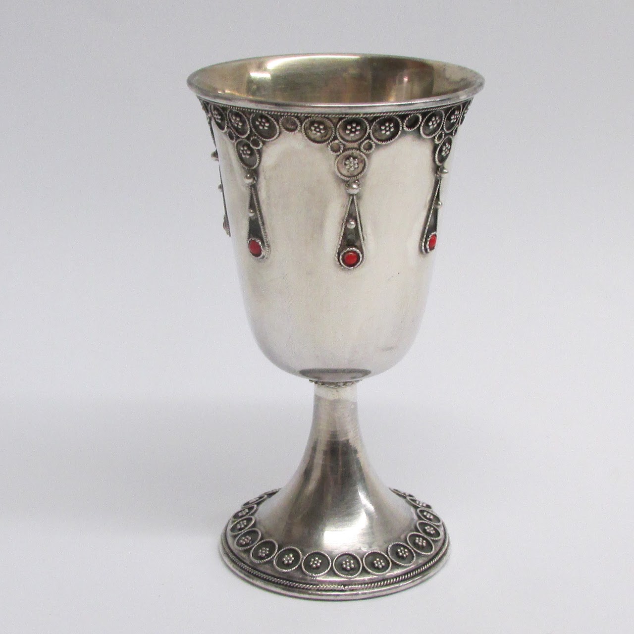 Sterling Silver Jeweled Goblet