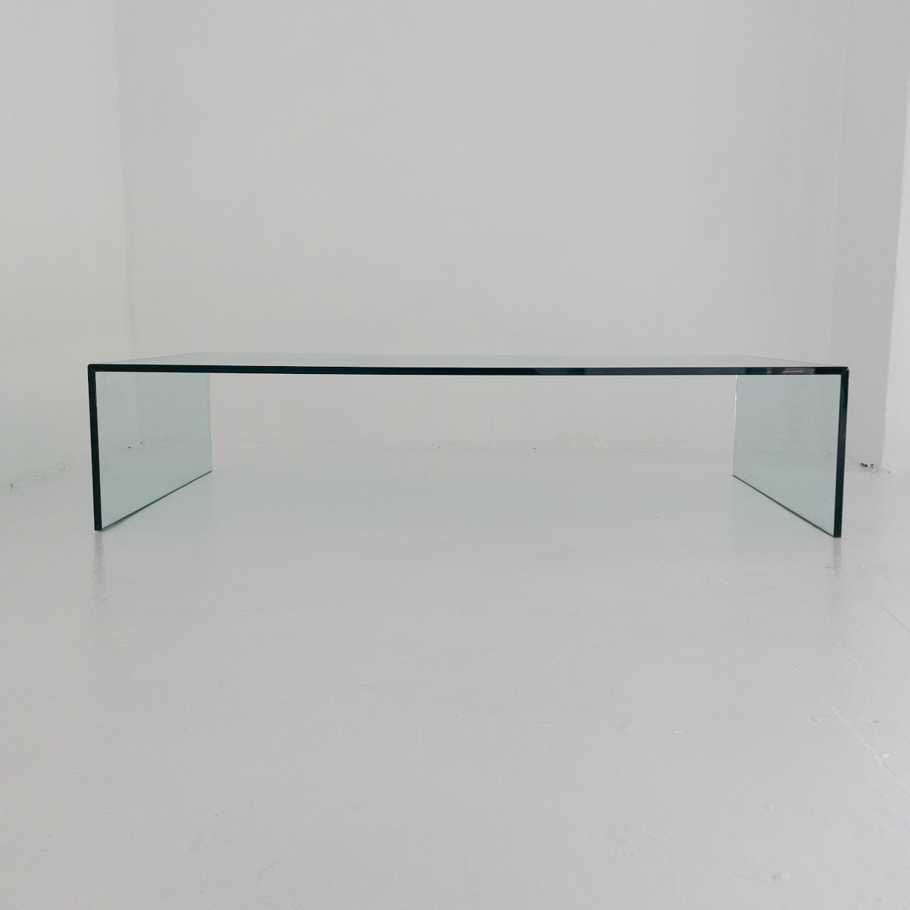 Low Plate Glass Waterfall Coffee Table