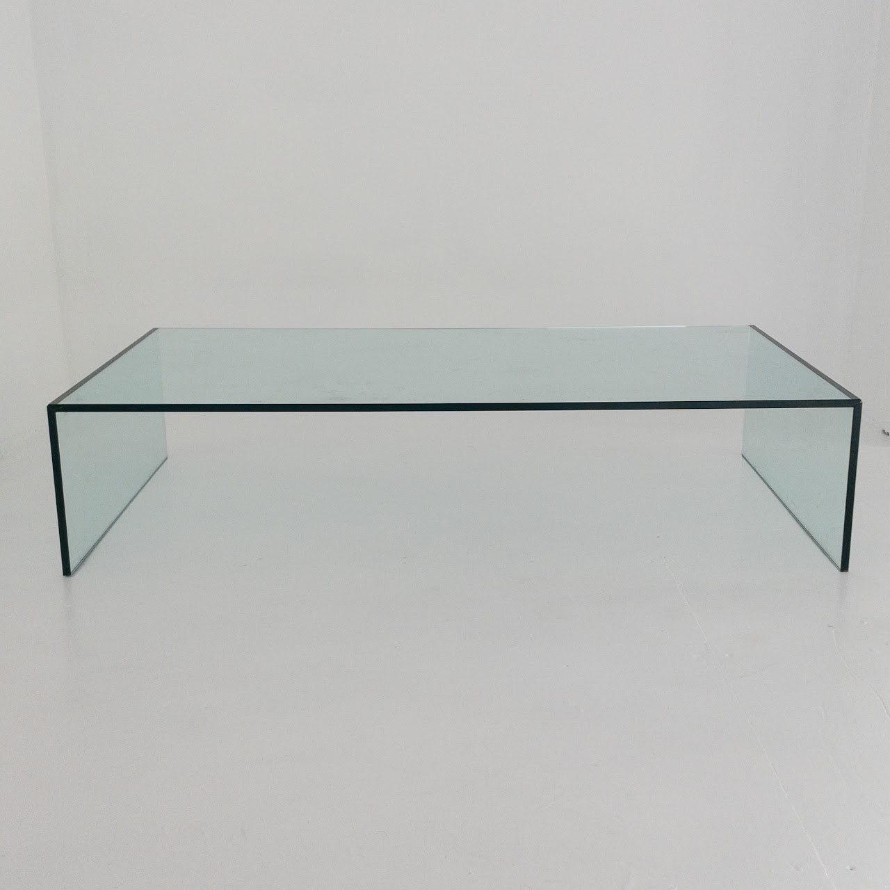 Low Plate Glass Waterfall Coffee Table