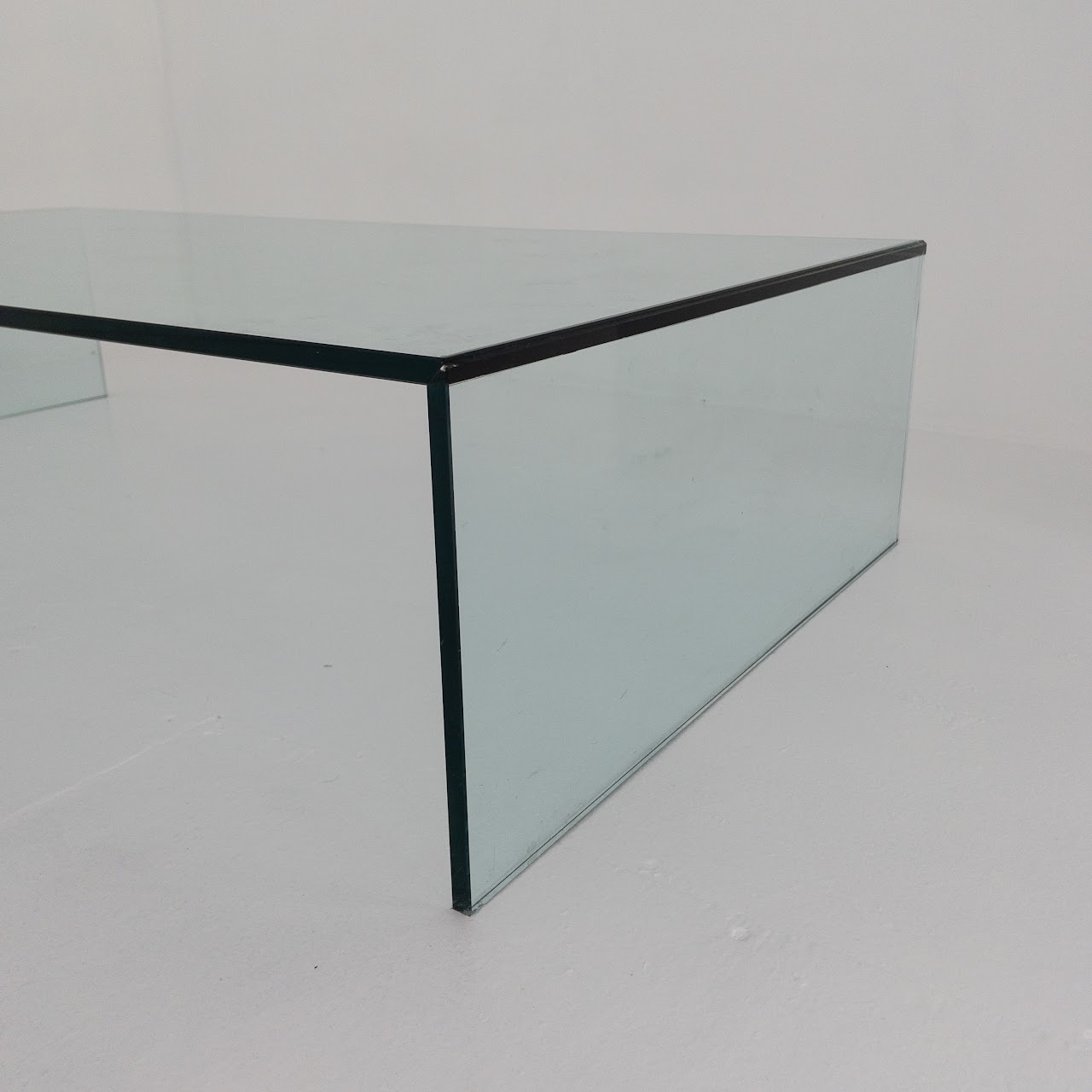 Low Plate Glass Waterfall Coffee Table