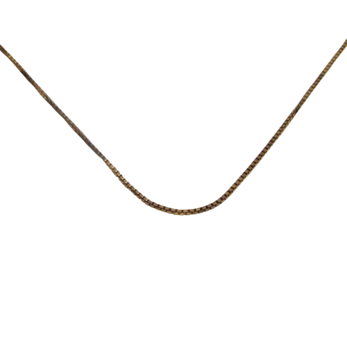 14K Gold Box Link Chain Necklace