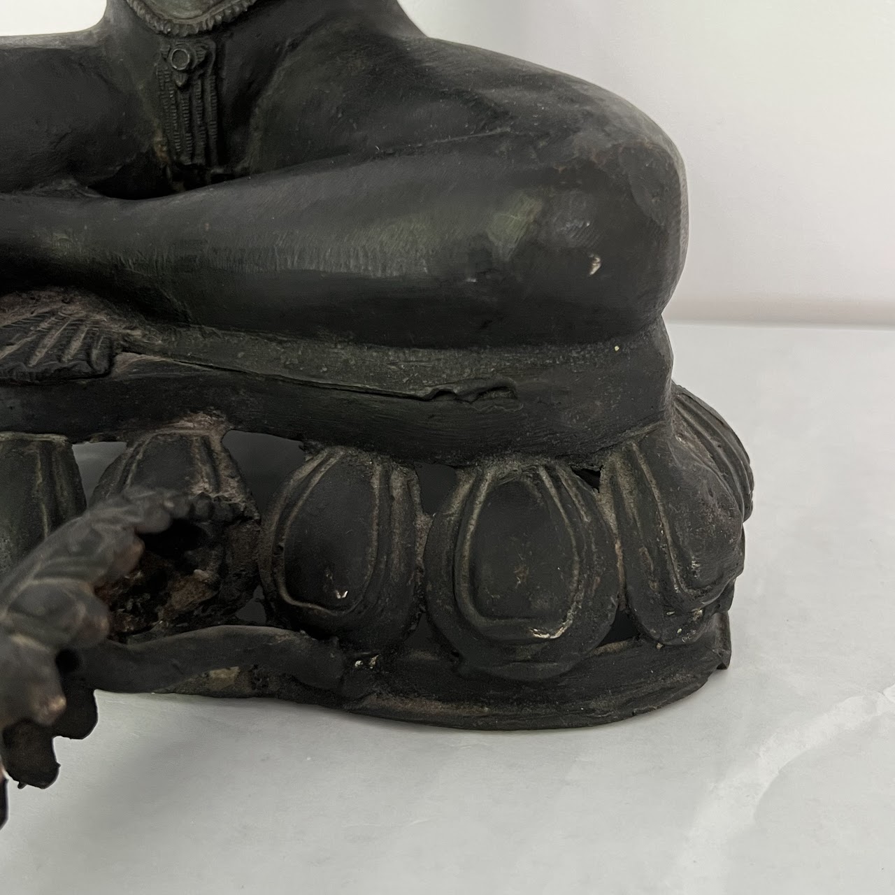 Metal Buddhist Seated Green Tara Statue
