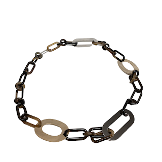 Hermès Buffalo Horn Stainless Steel & Gold Plated Mayance Necklace