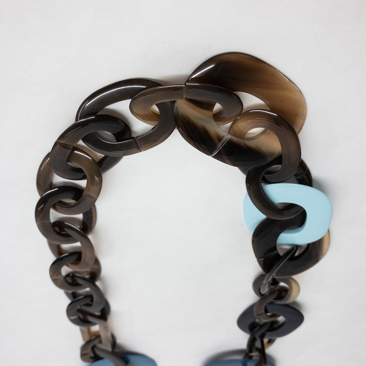 Hermès Duncan Buffalo Horn & Lacquered Wood Necklace