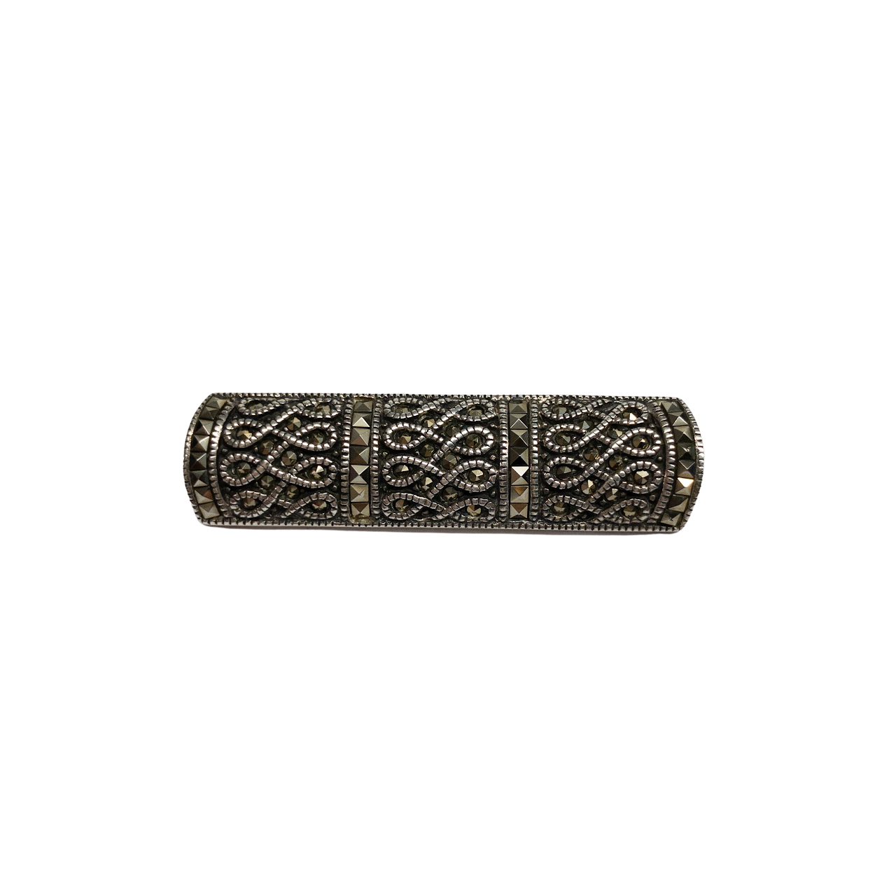Judith Jack Sterling Silver & Marcasite Bar Pin