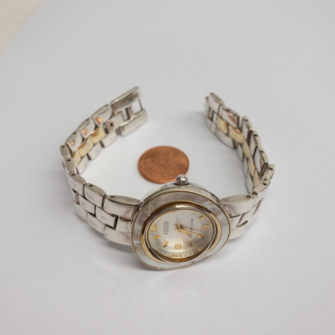 Ecclissi Sterling Silver Interchangeable Bezel Wristwatch