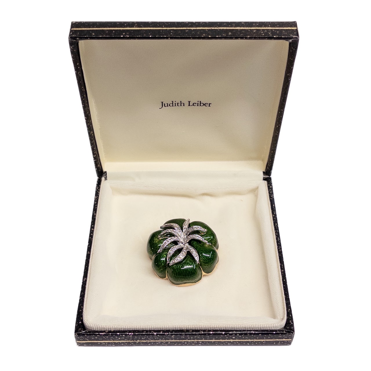 Judith Lieber Mint Floral Brooch