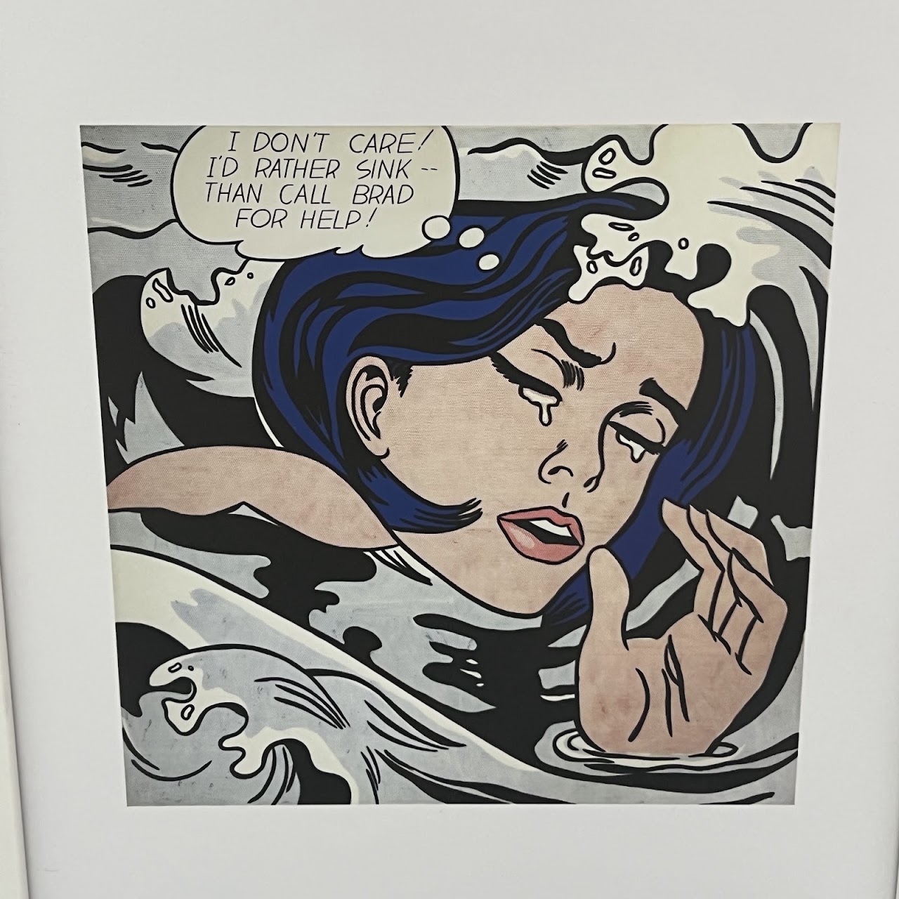 Roy Lichtenstein 'Drowning Girl' MoMA Print