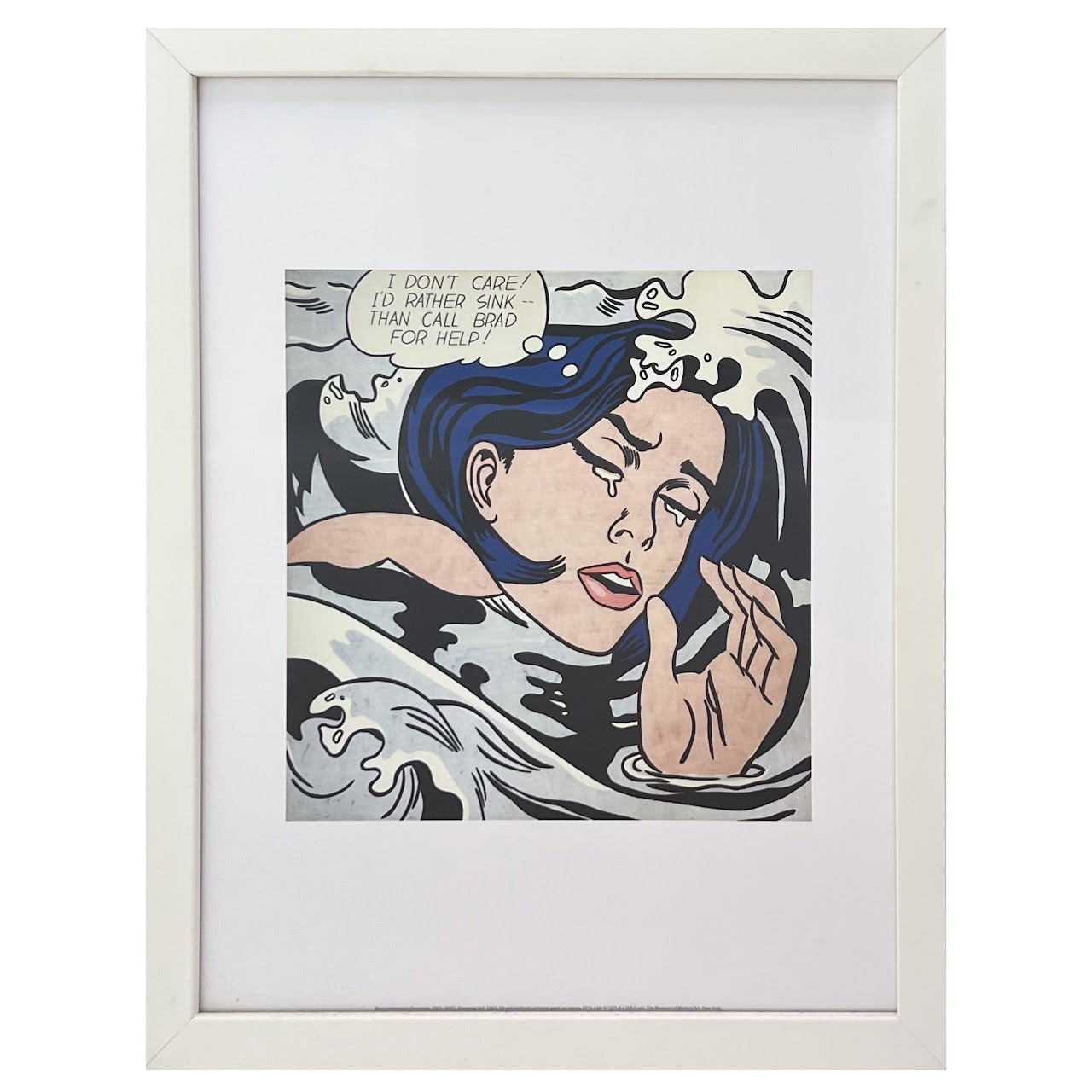 Roy Lichtenstein 'Drowning Girl' MoMA Print