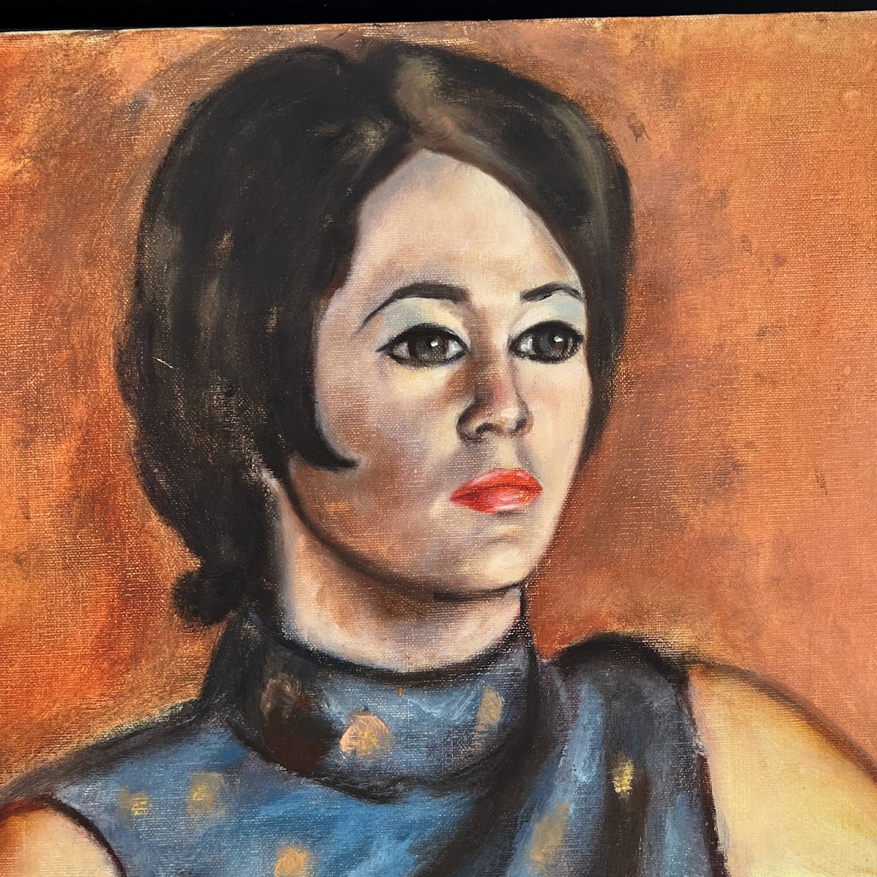 1965 Oil Portrait Painting, Signed Magid