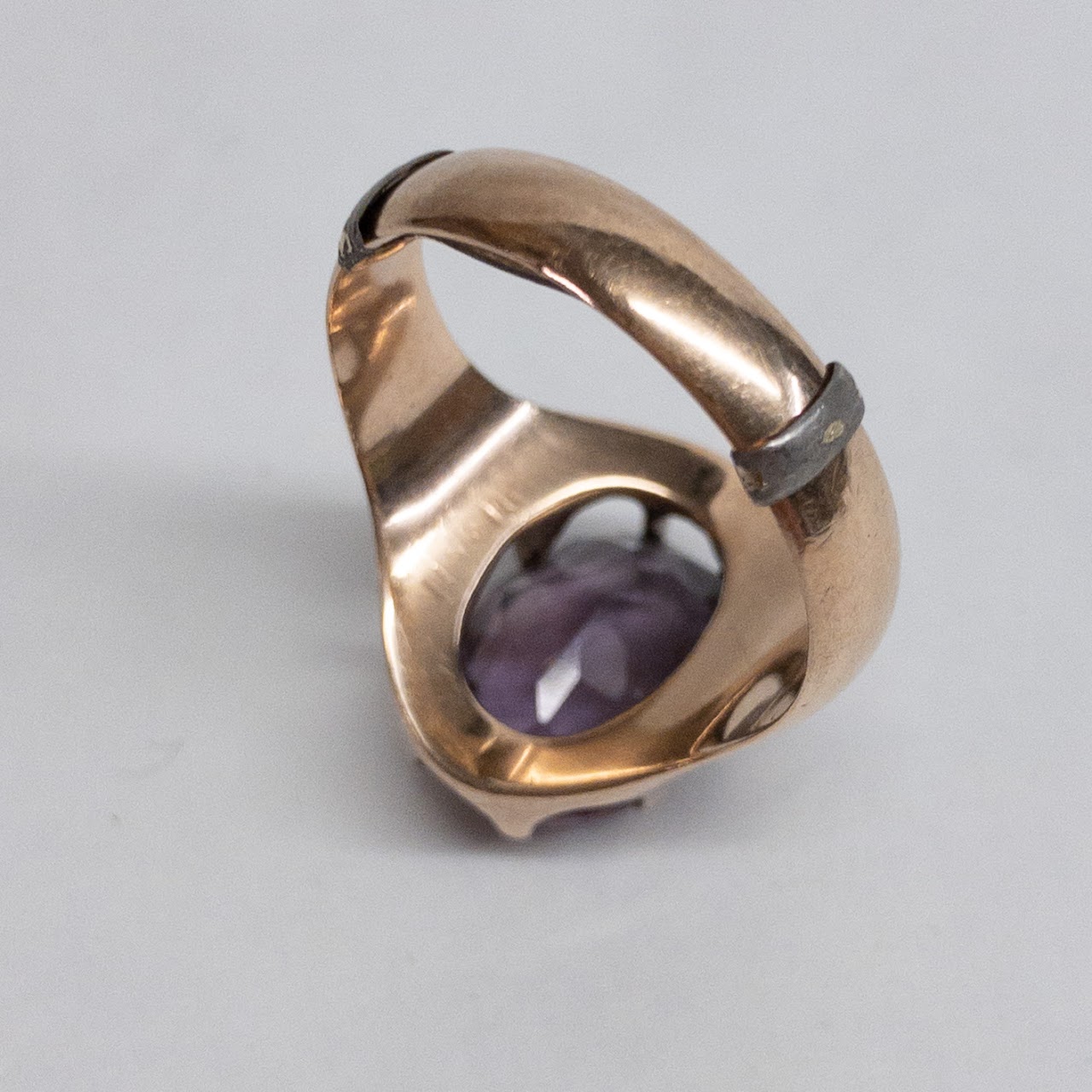 14K Gold Purple Stone Cocktail Ring