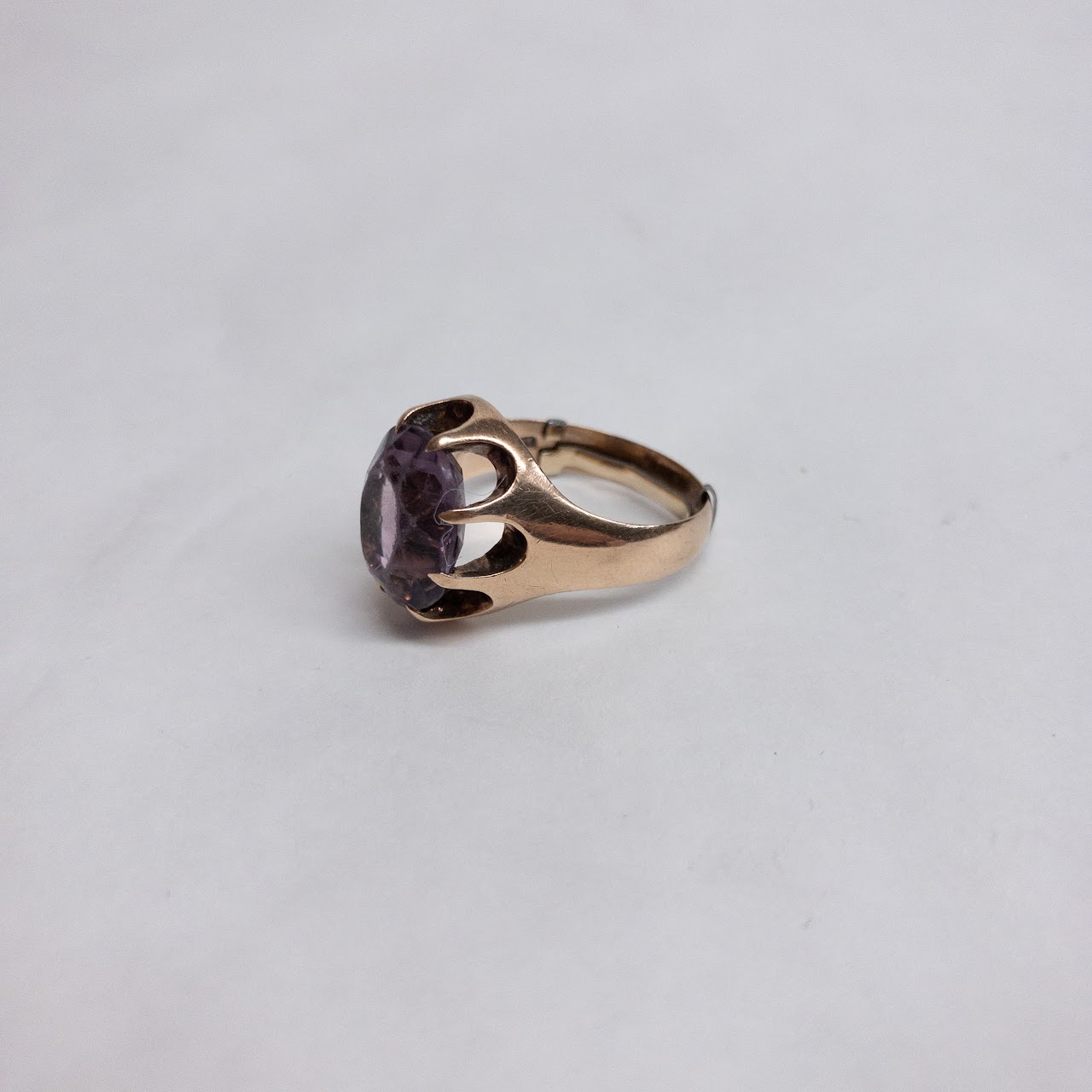 14K Gold Purple Stone Cocktail Ring