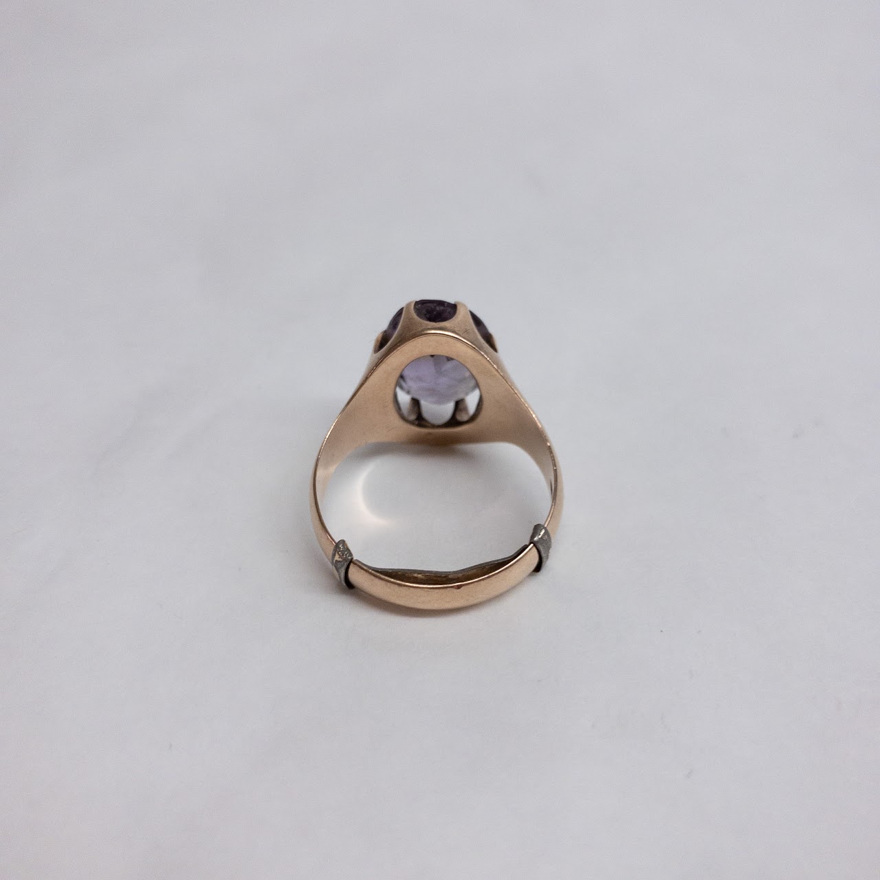 14K Gold Purple Stone Cocktail Ring