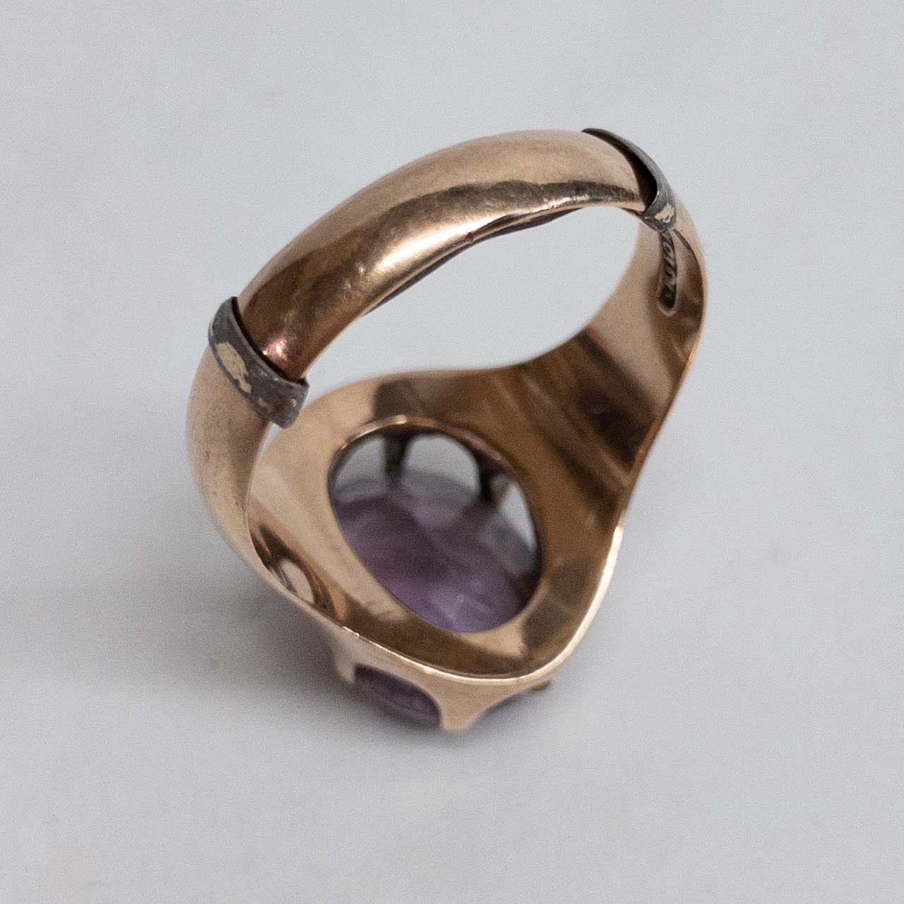 14K Gold Purple Stone Cocktail Ring