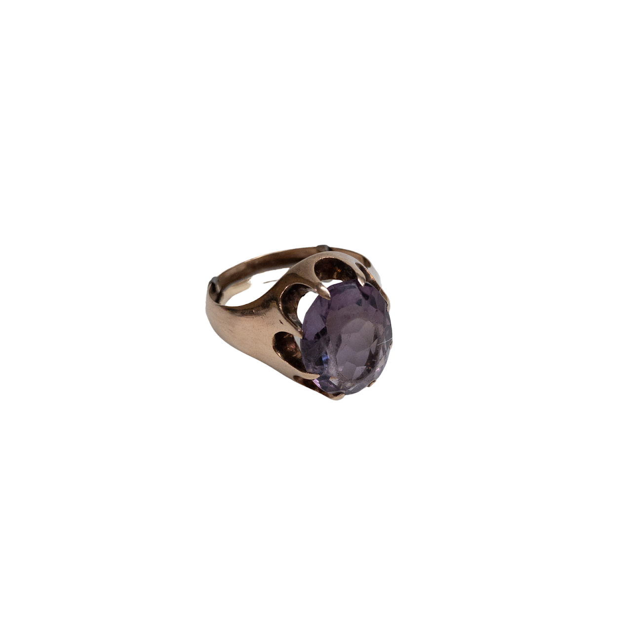 14K Gold Purple Stone Cocktail Ring