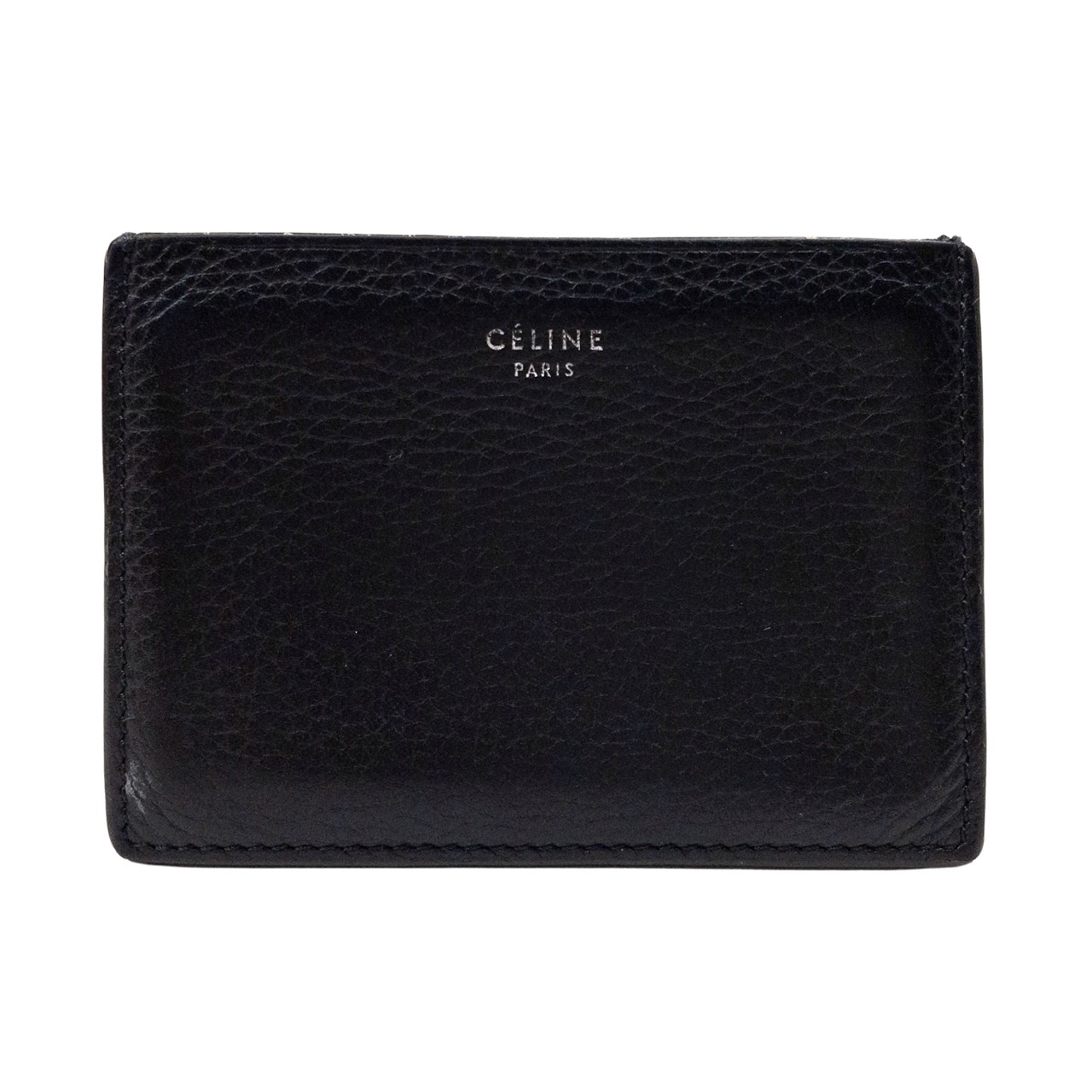 Céline Black & Yellow Three-Pocket Card Wallet