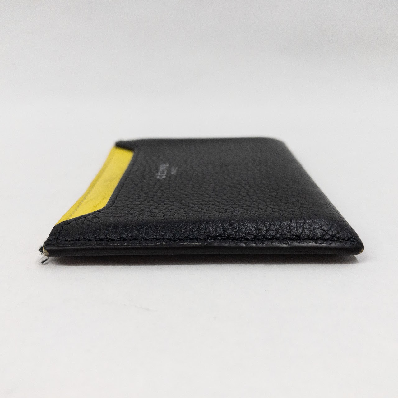 Céline Black & Yellow Two-Pocket Card Wallet