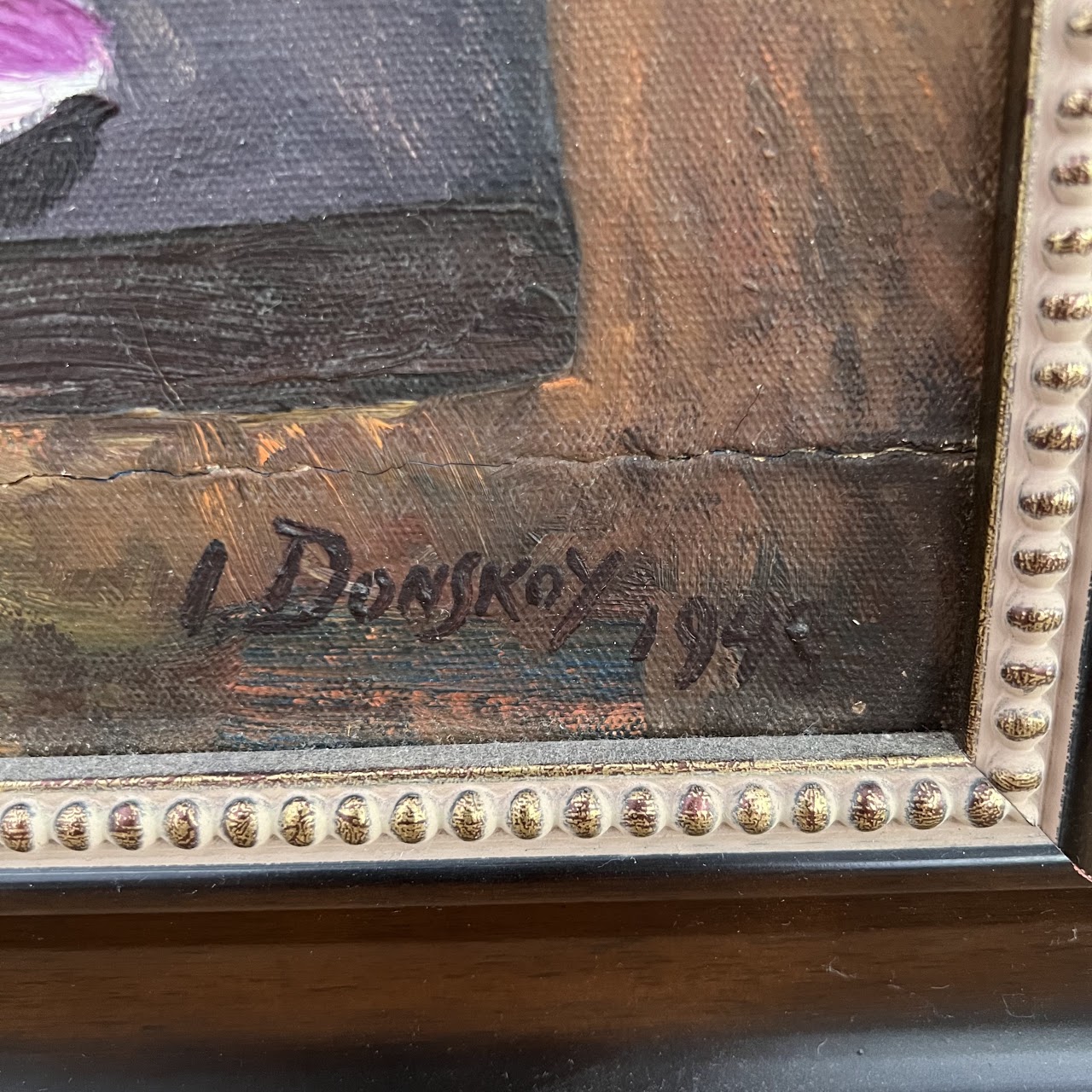 Donskoy Signed Still Life Oil Painting, 1948